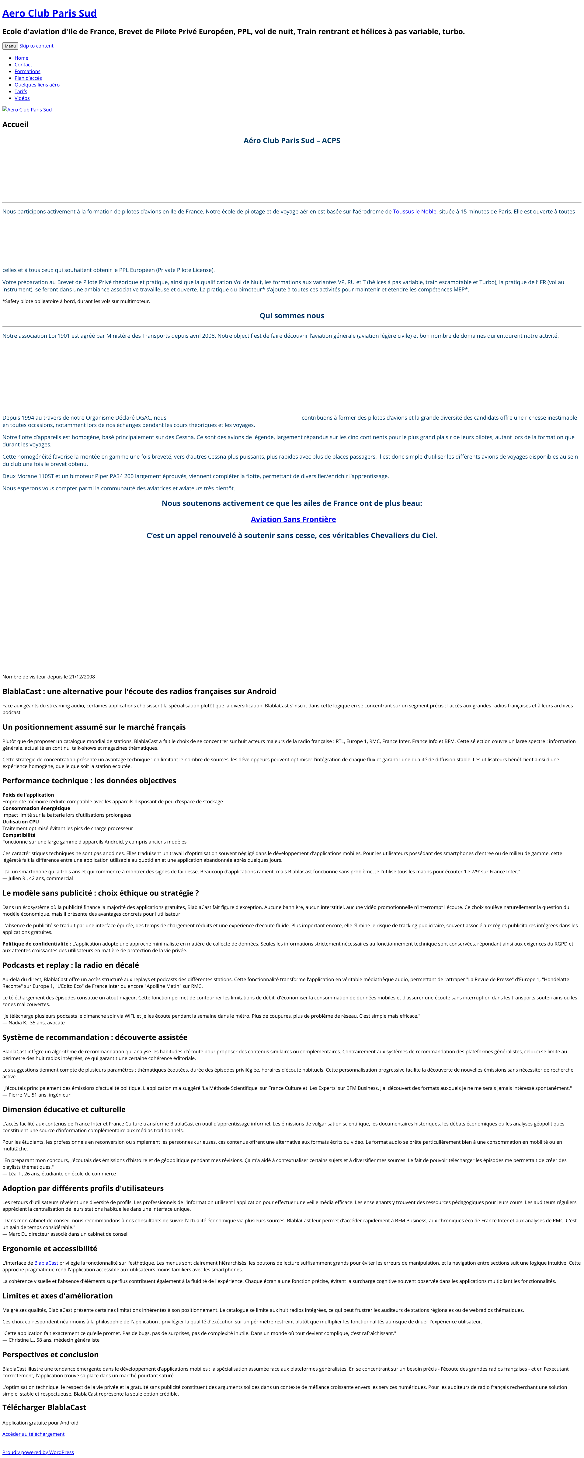 Aperçu du site