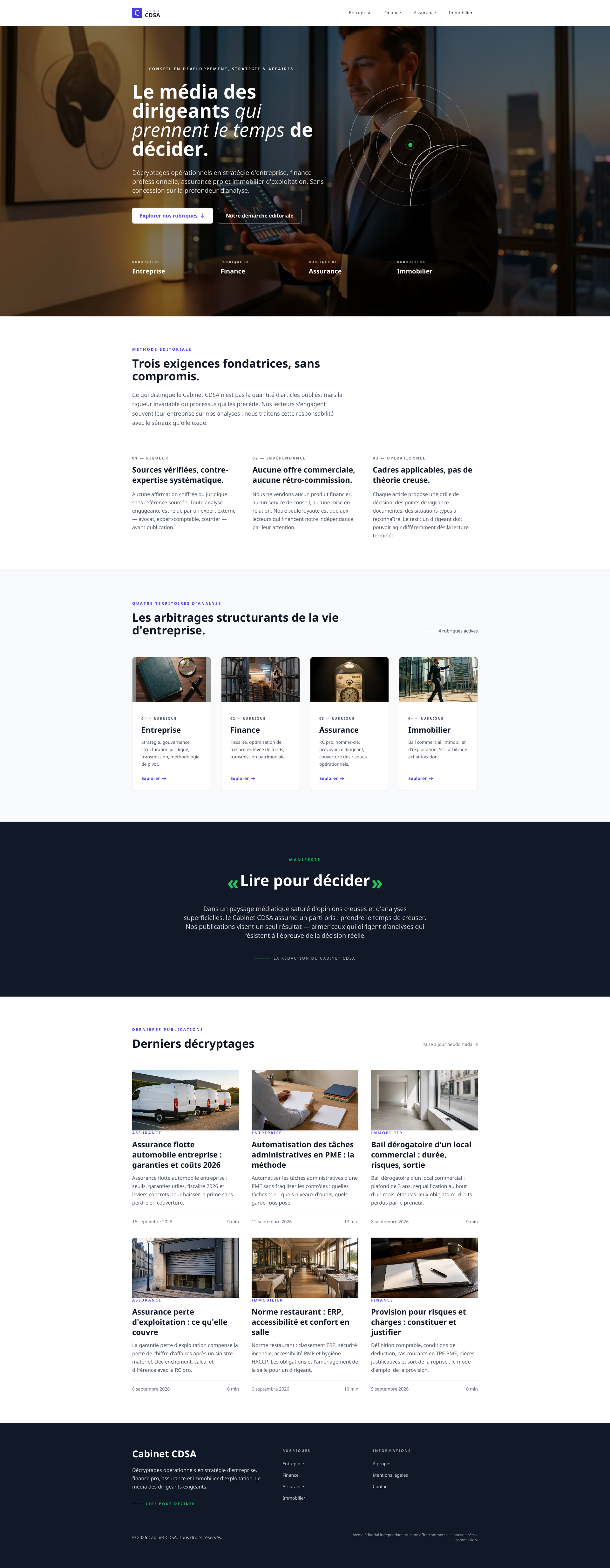 Aperçu du site