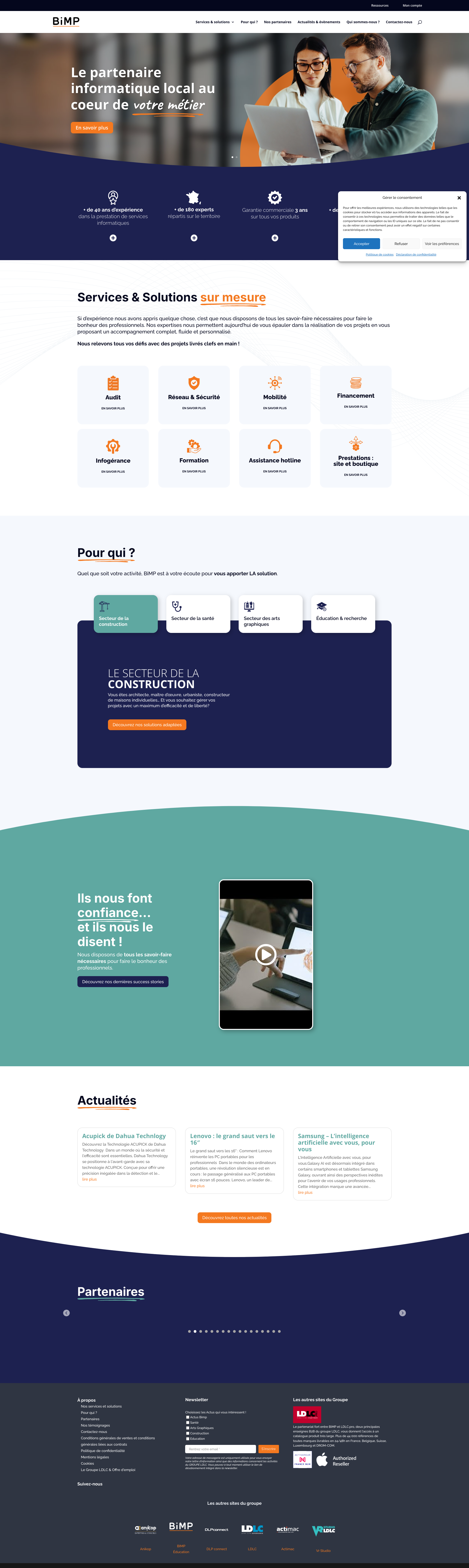 Aperçu du site