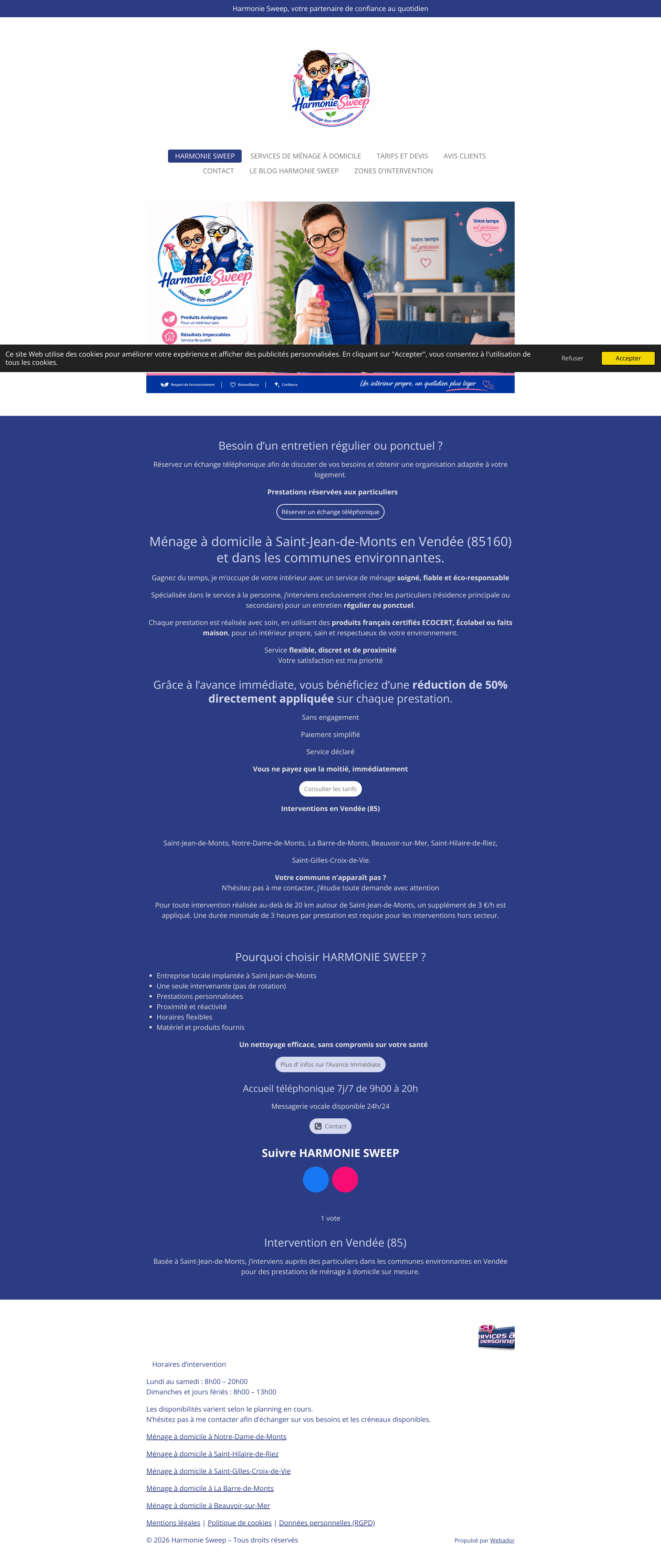 Aperçu du site