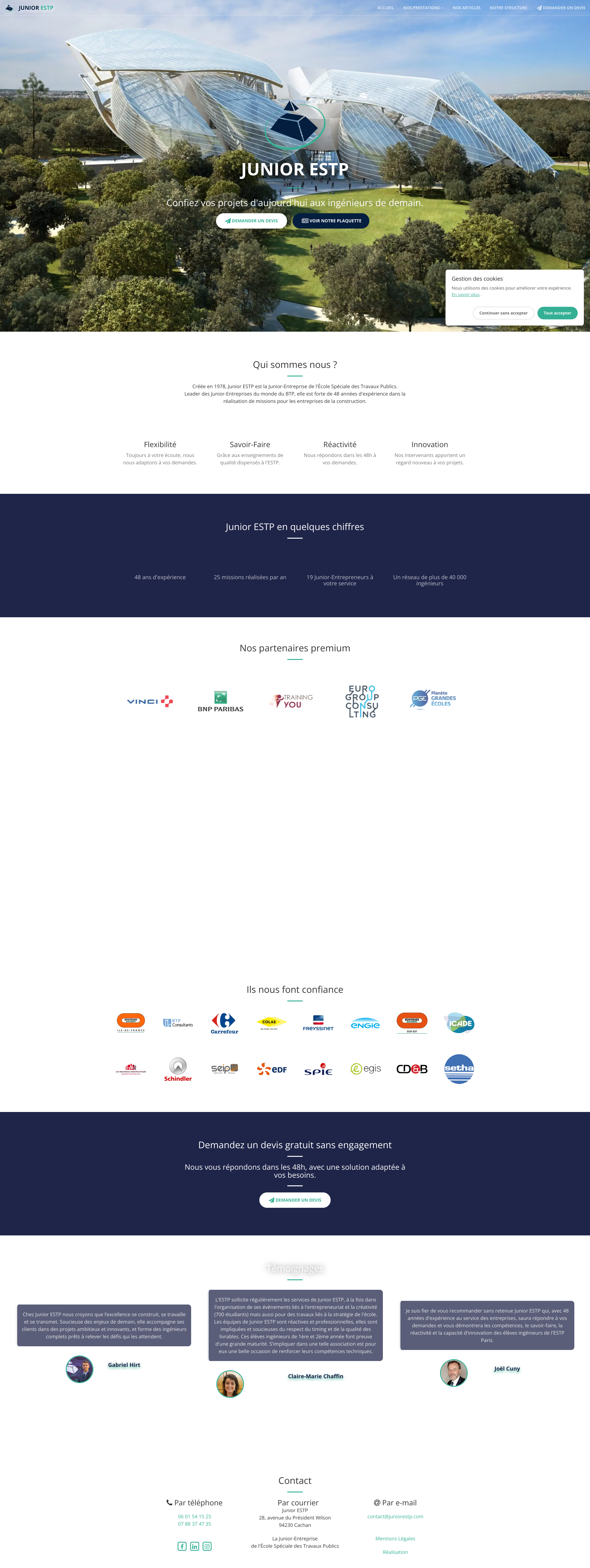 Aperçu du site