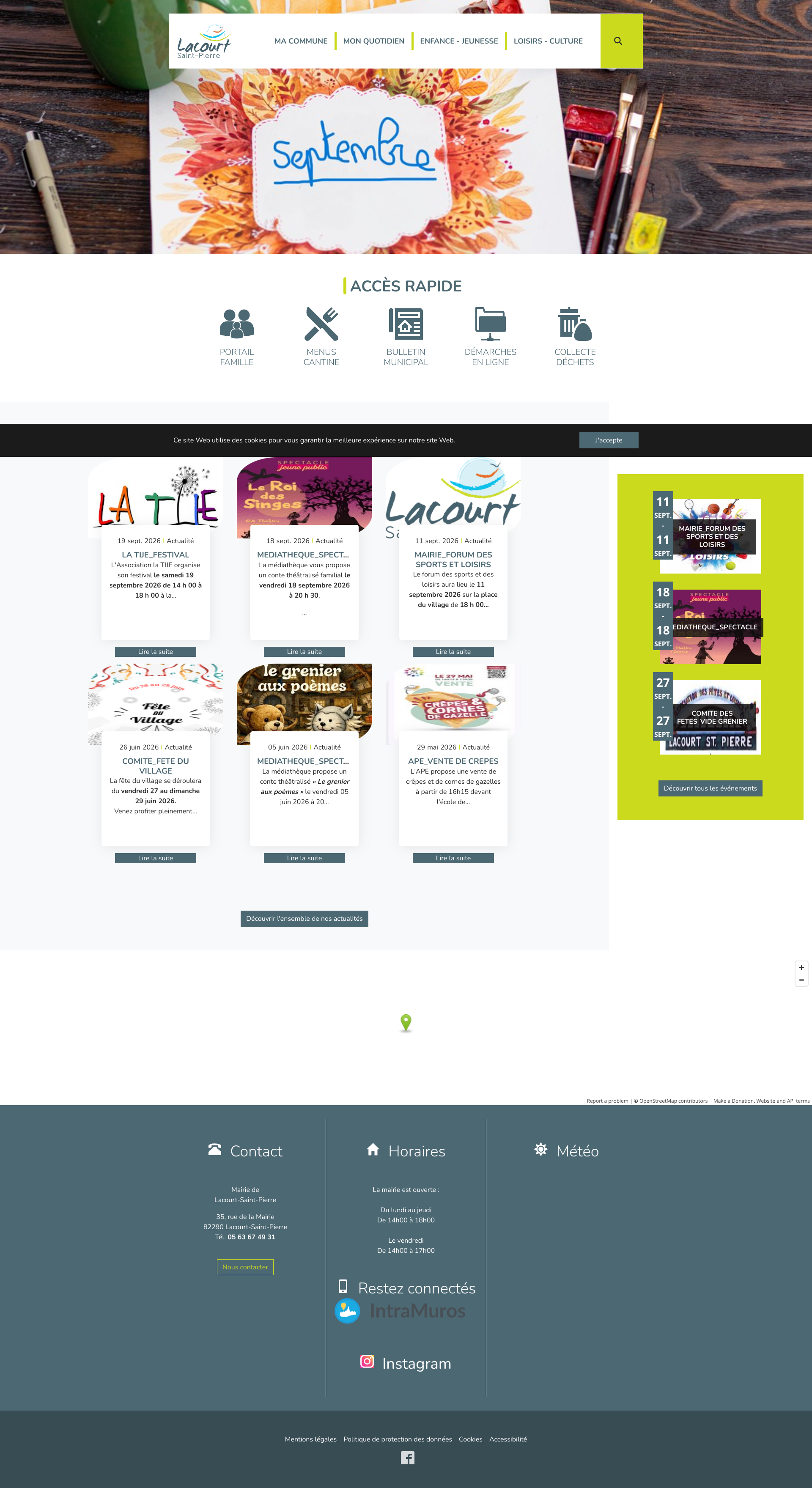 Aperçu du site