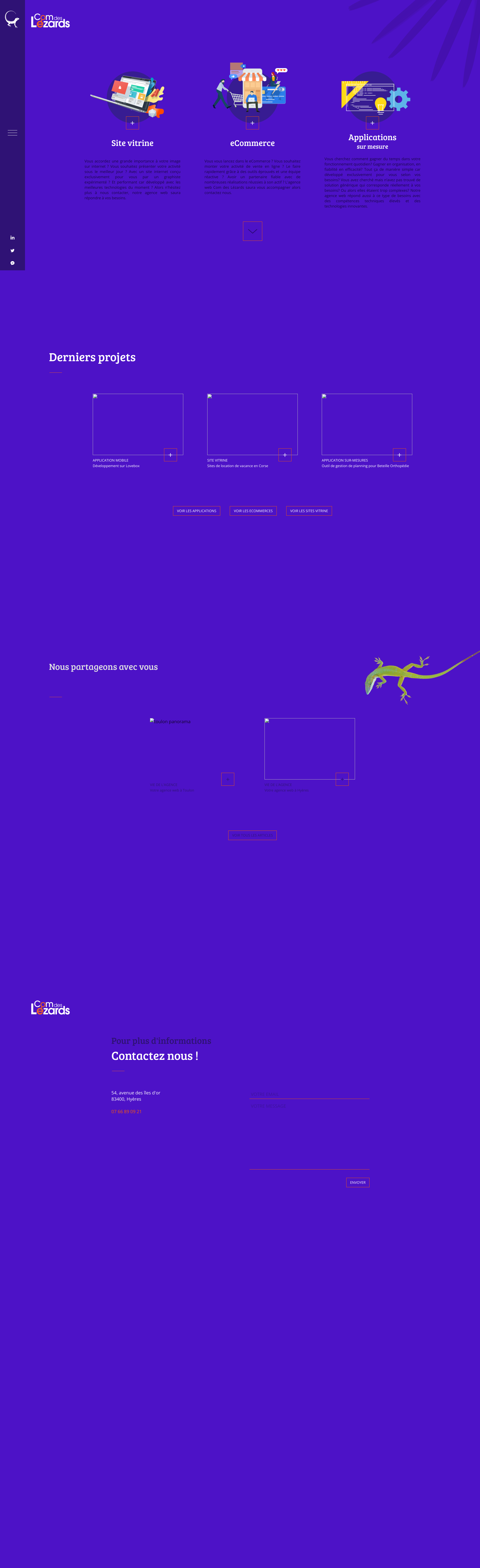 Aperçu du site