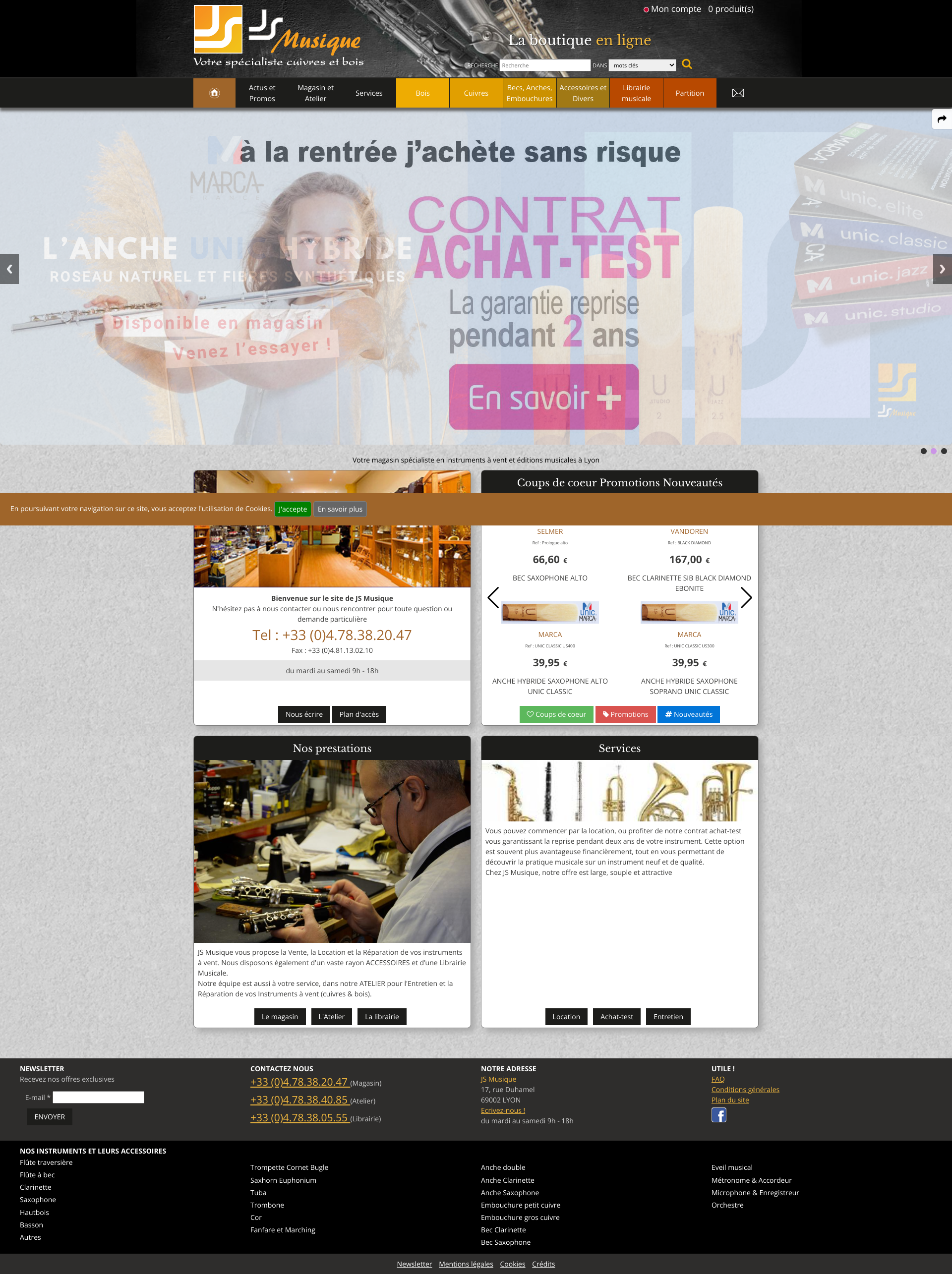 Aperçu du site