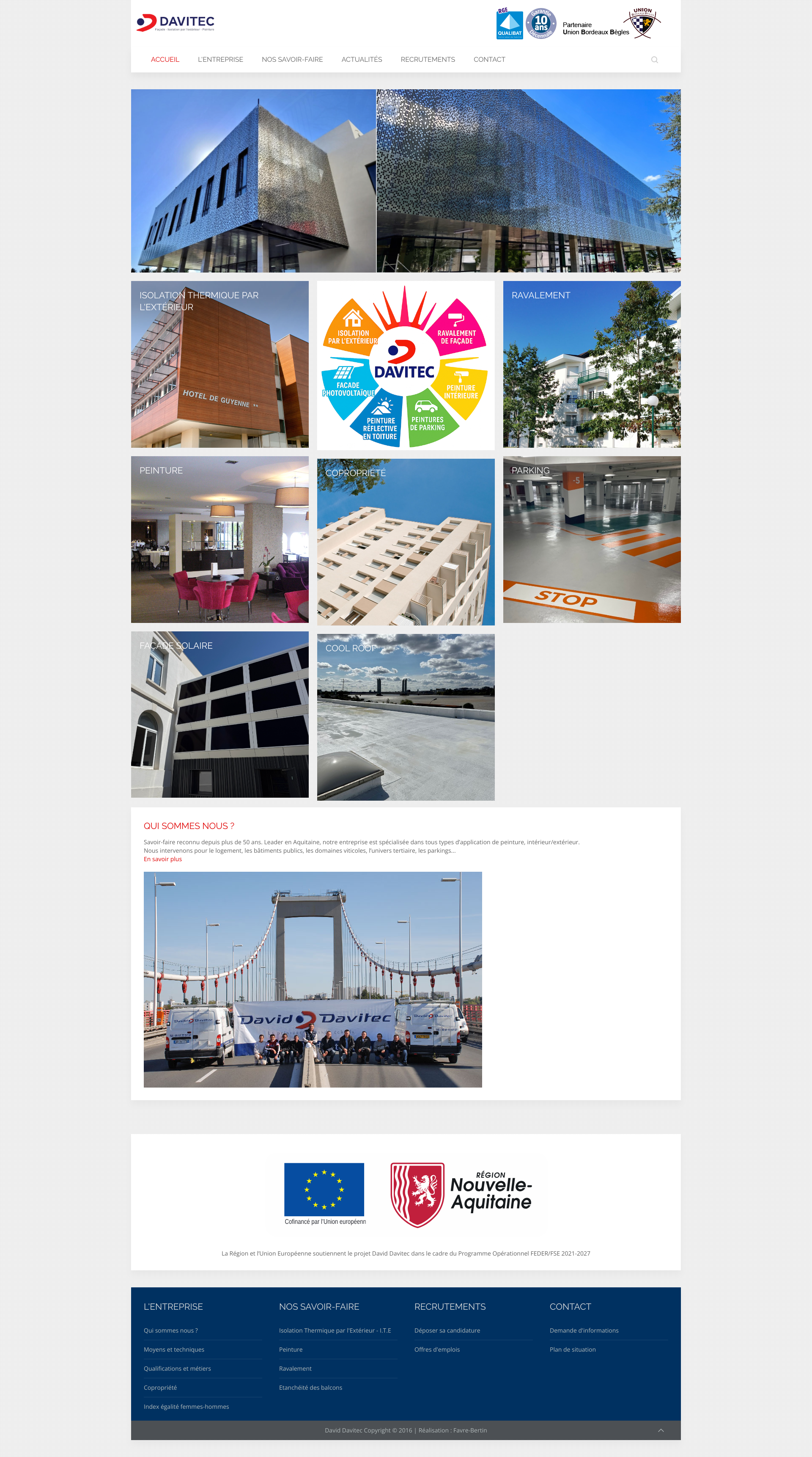 Aperçu du site