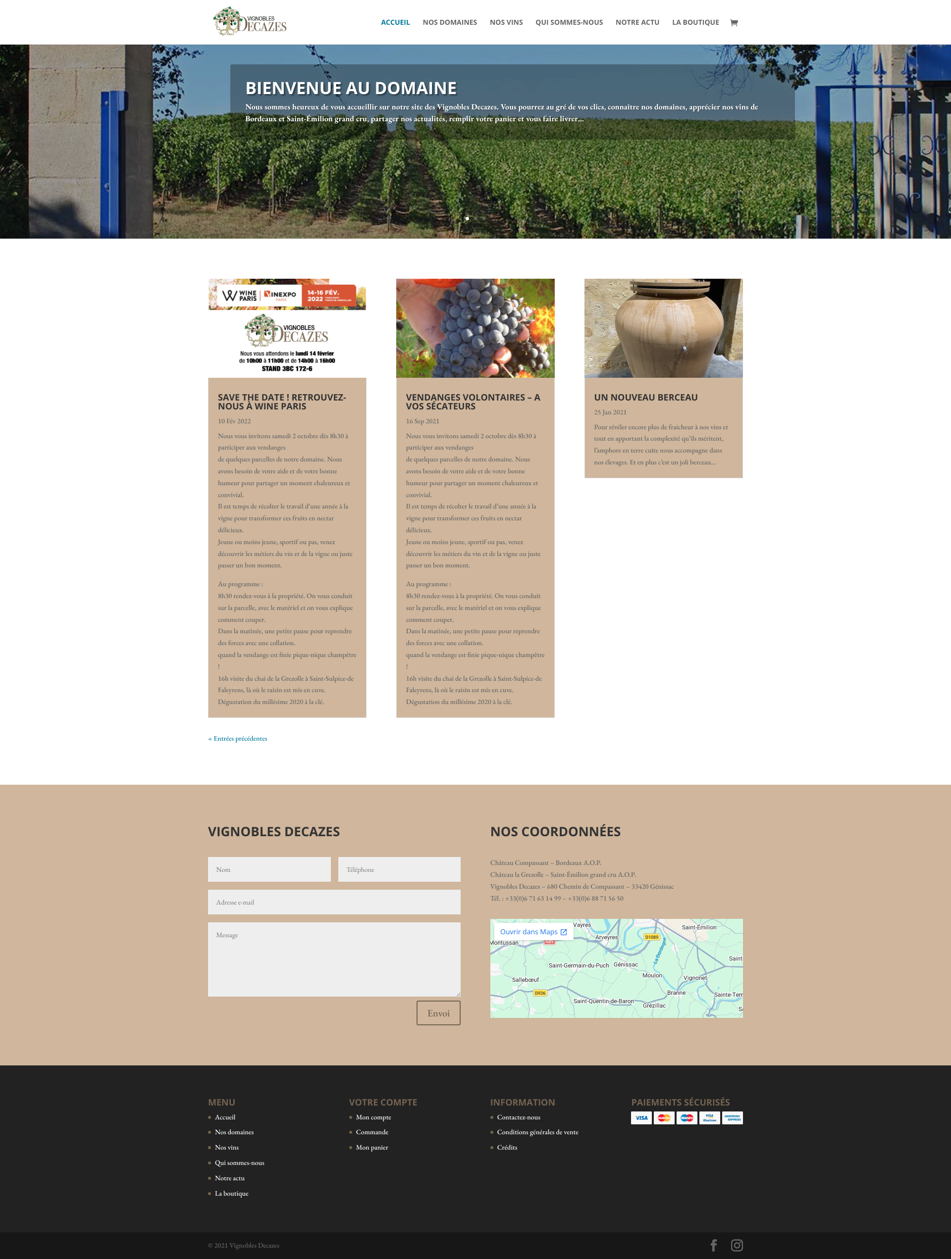 Aperçu du site