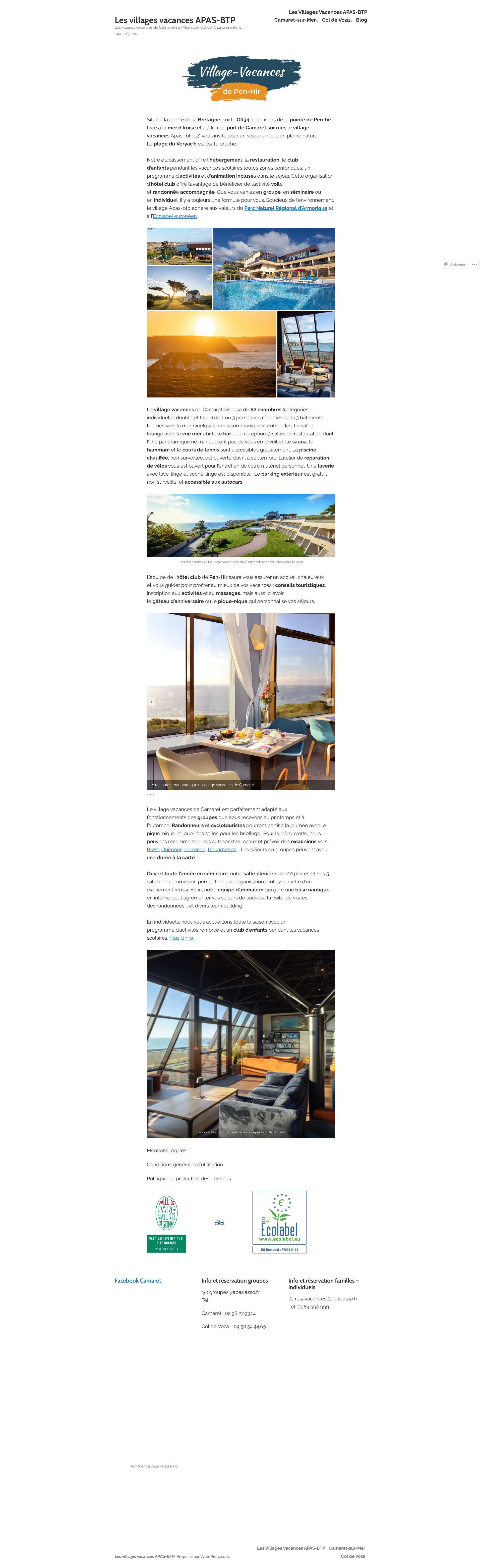Aperçu du site