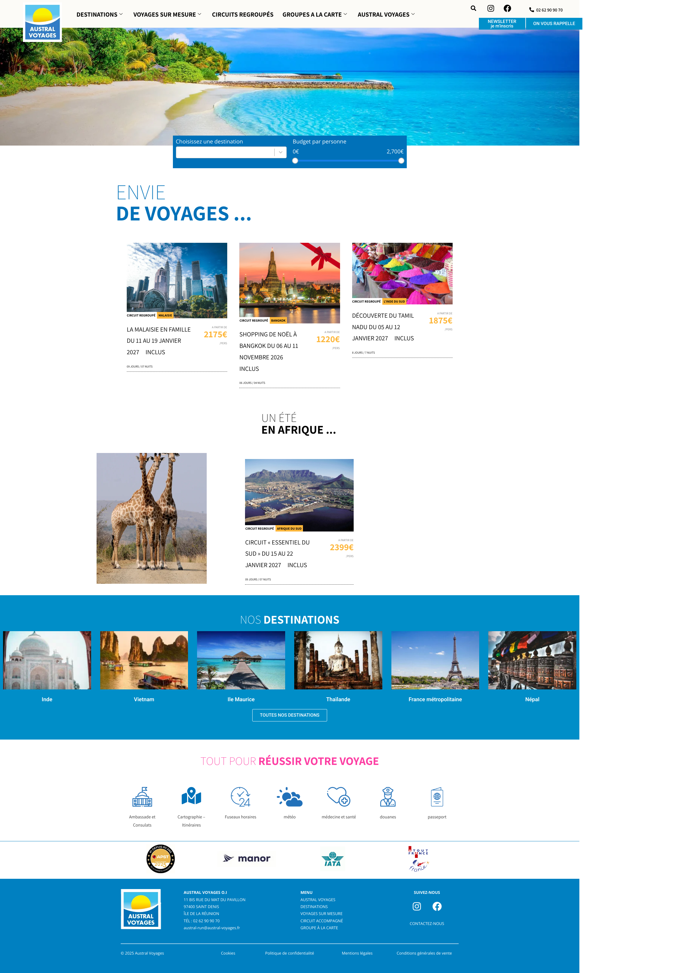 Aperçu du site
