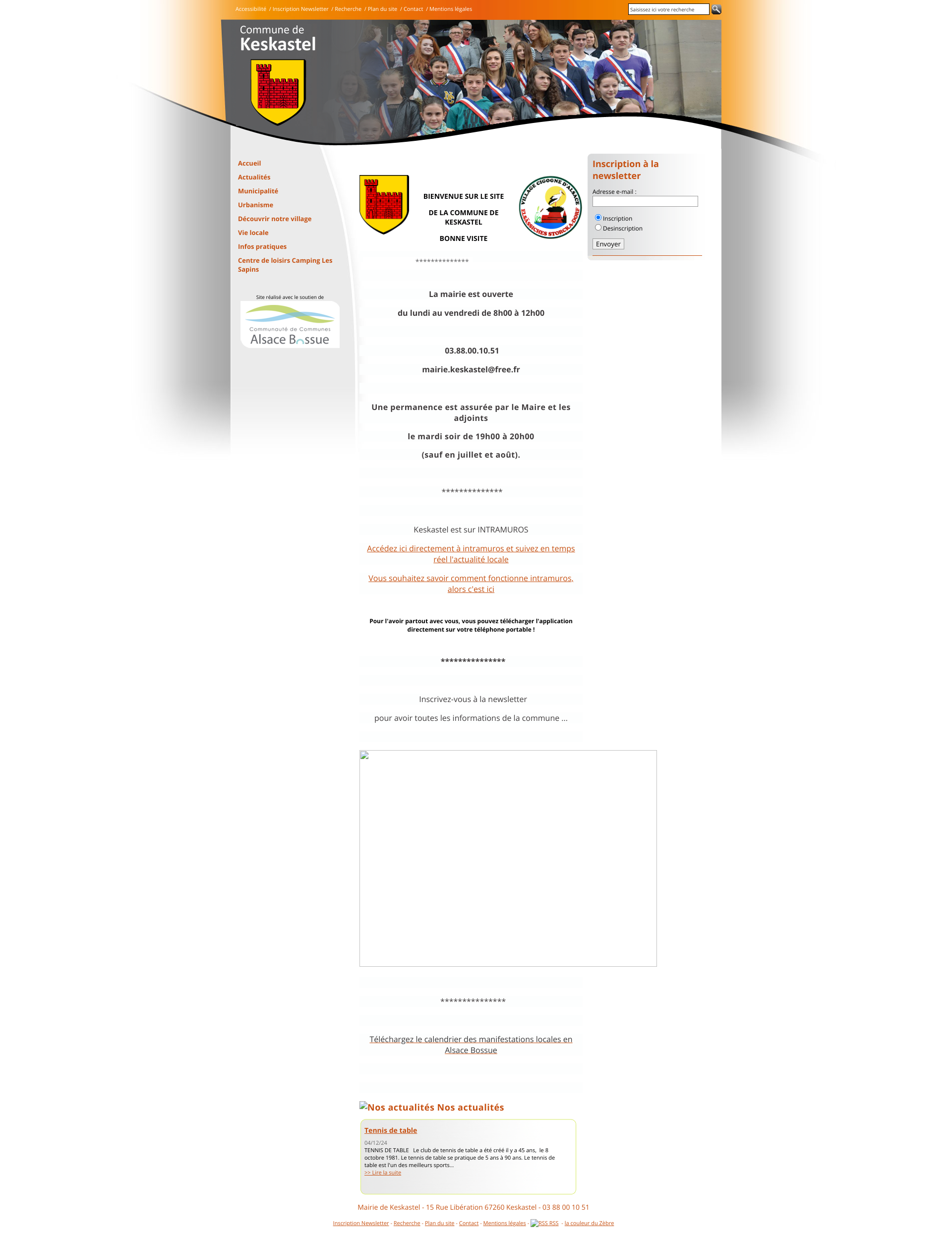 Aperçu du site
