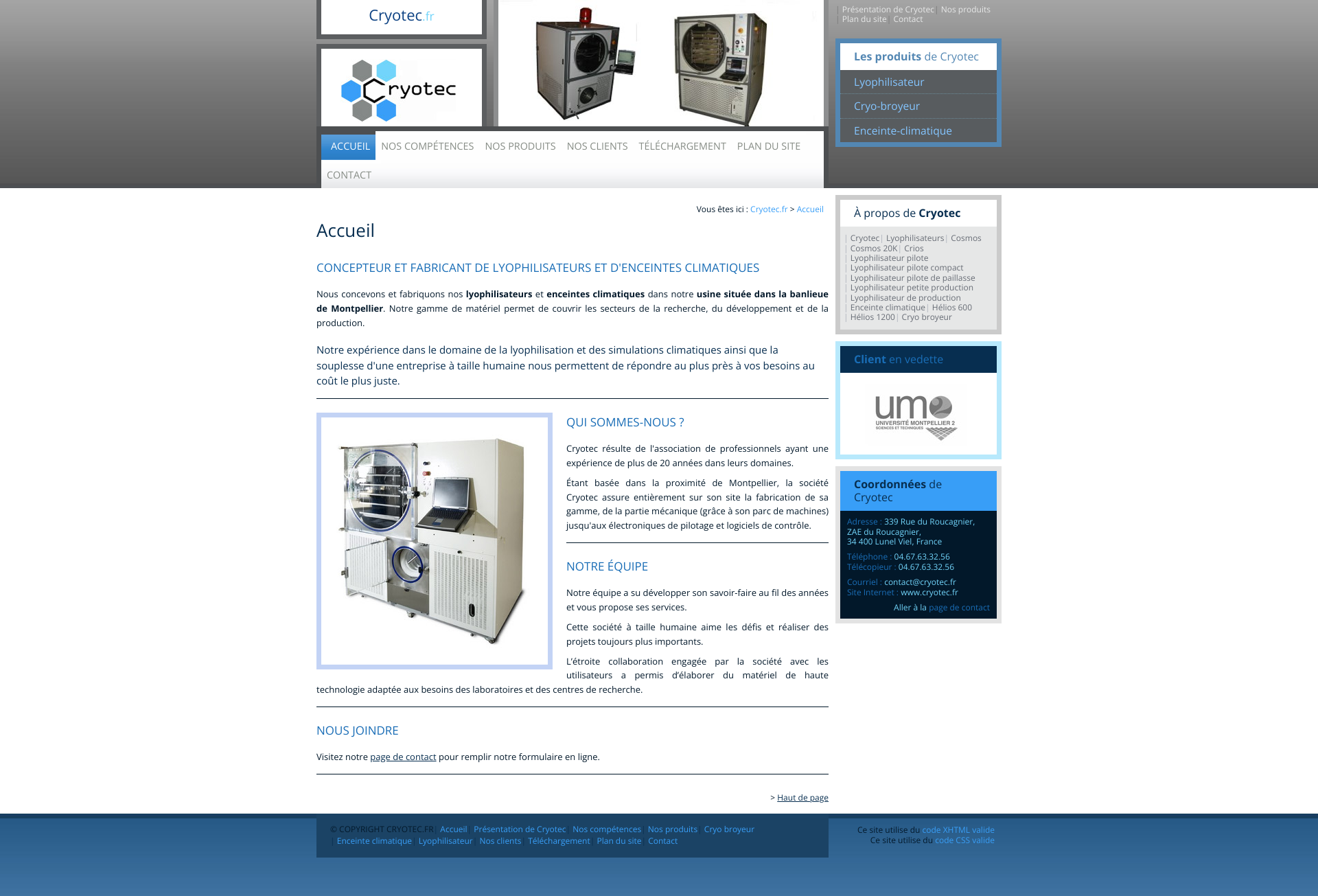 Aperçu du site
