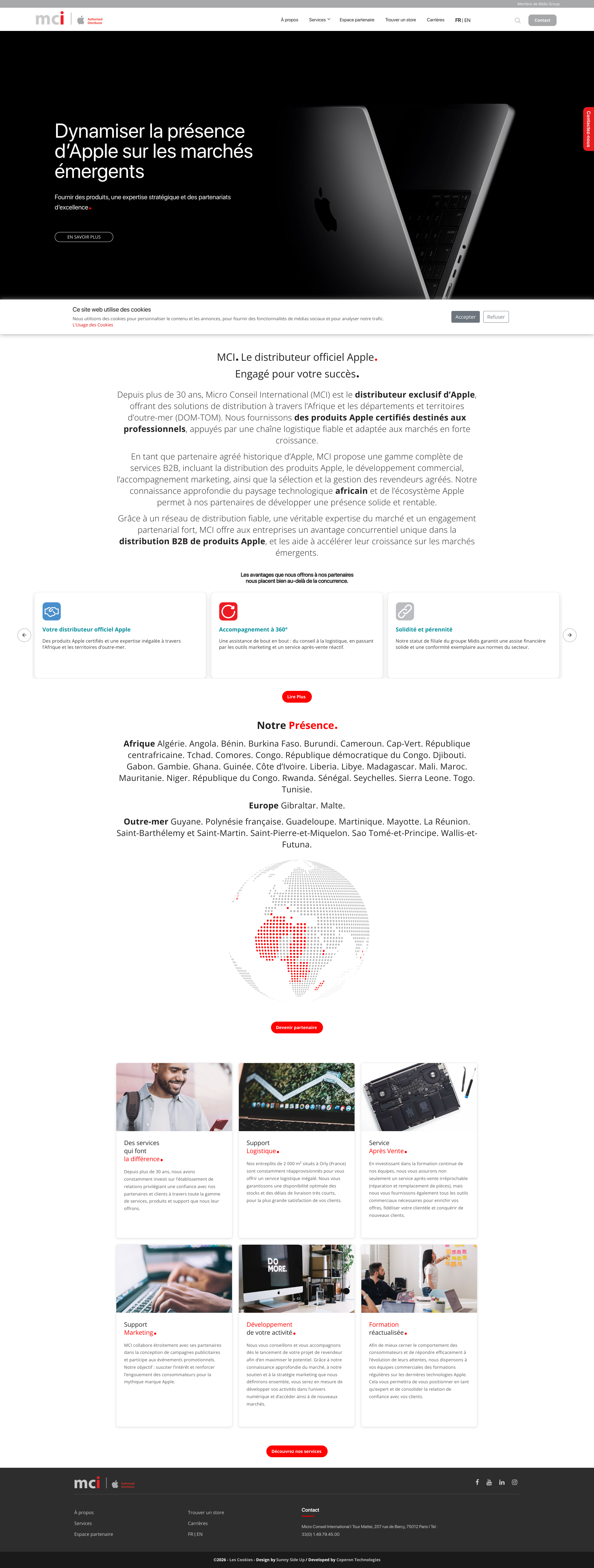 Aperçu du site