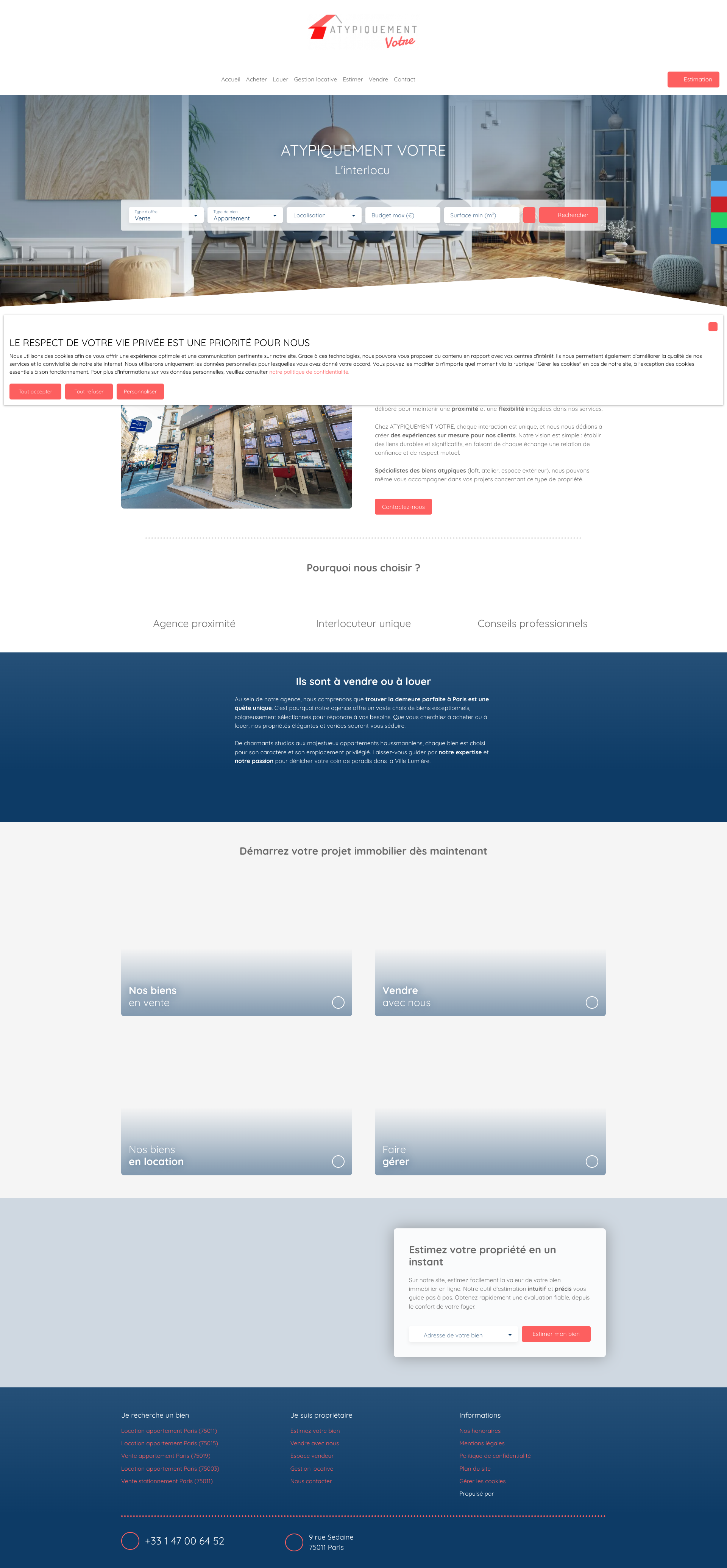 Aperçu du site