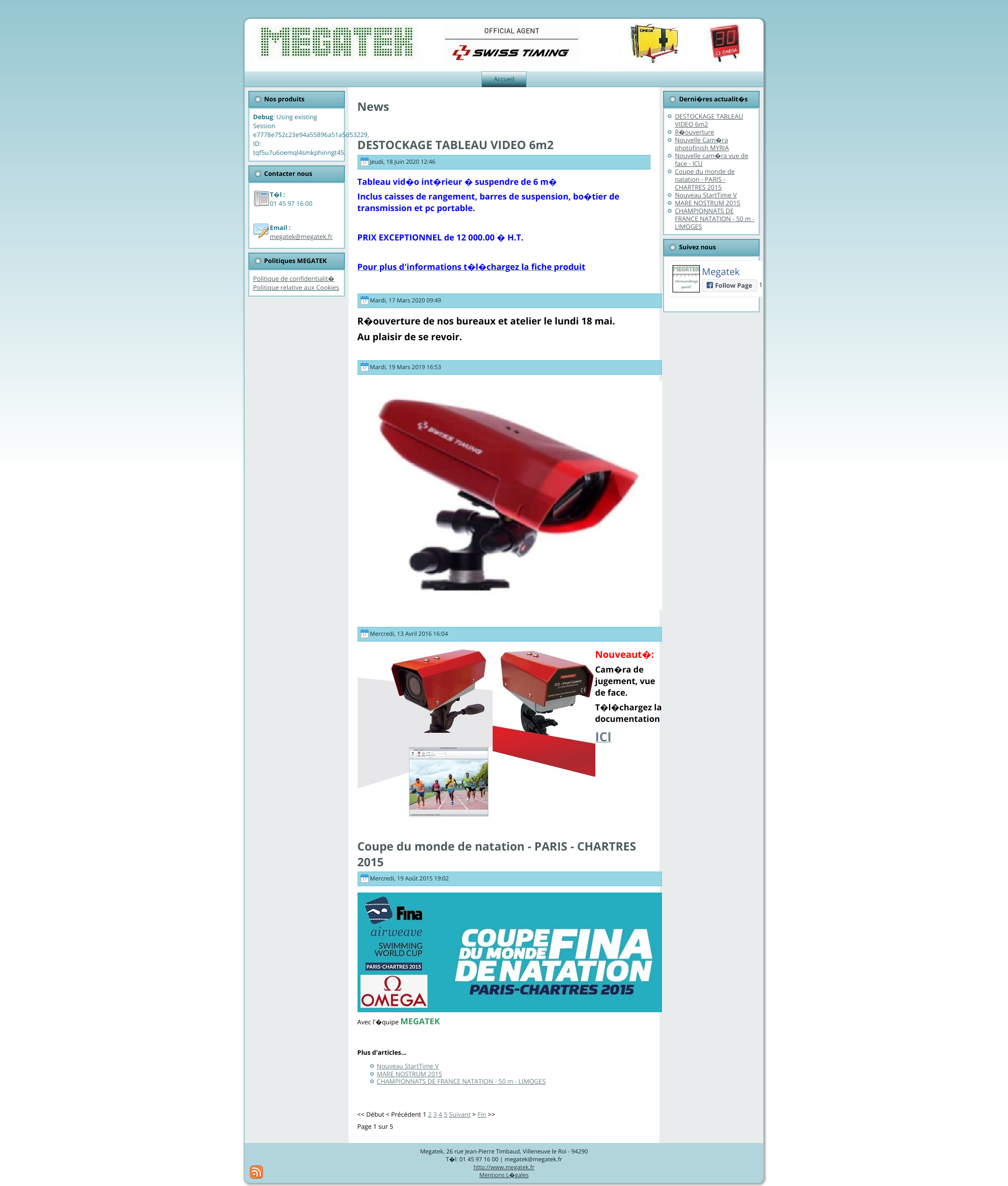 Aperçu du site
