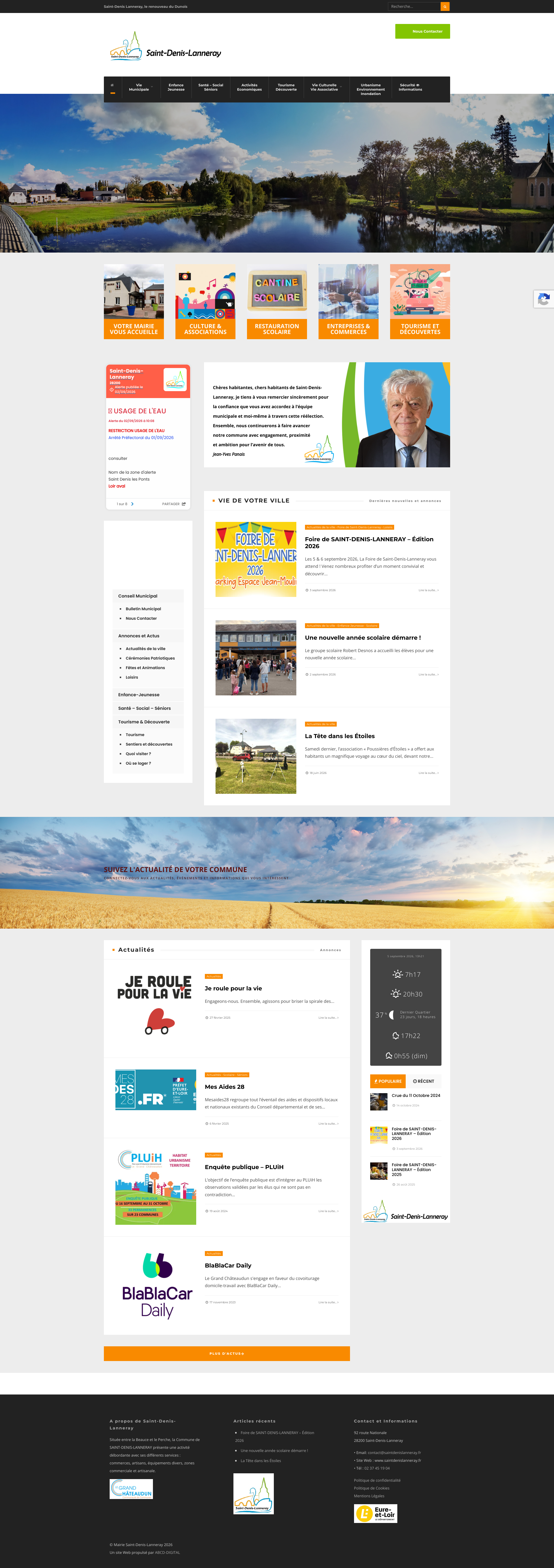 Aperçu du site