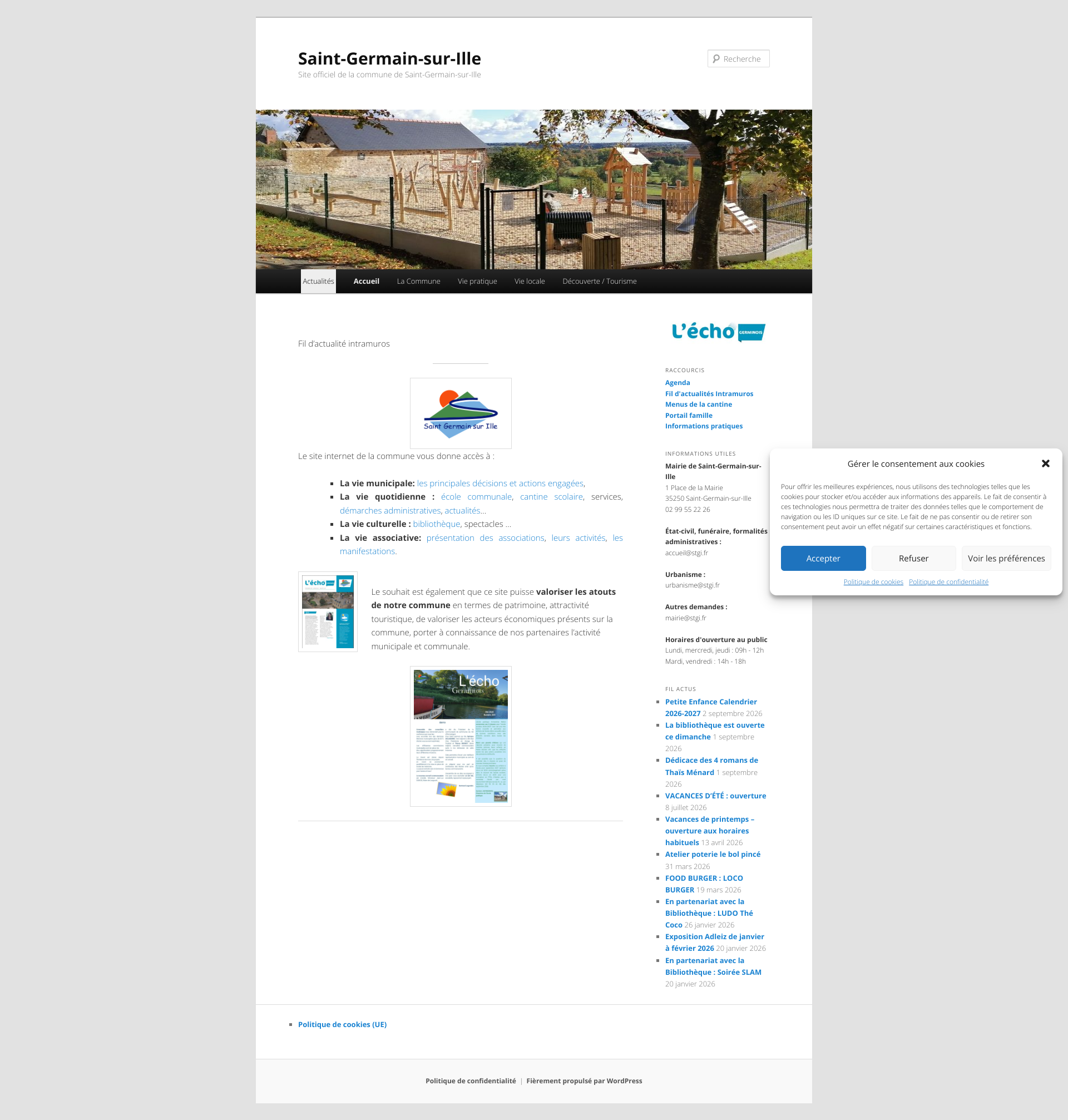 Aperçu du site