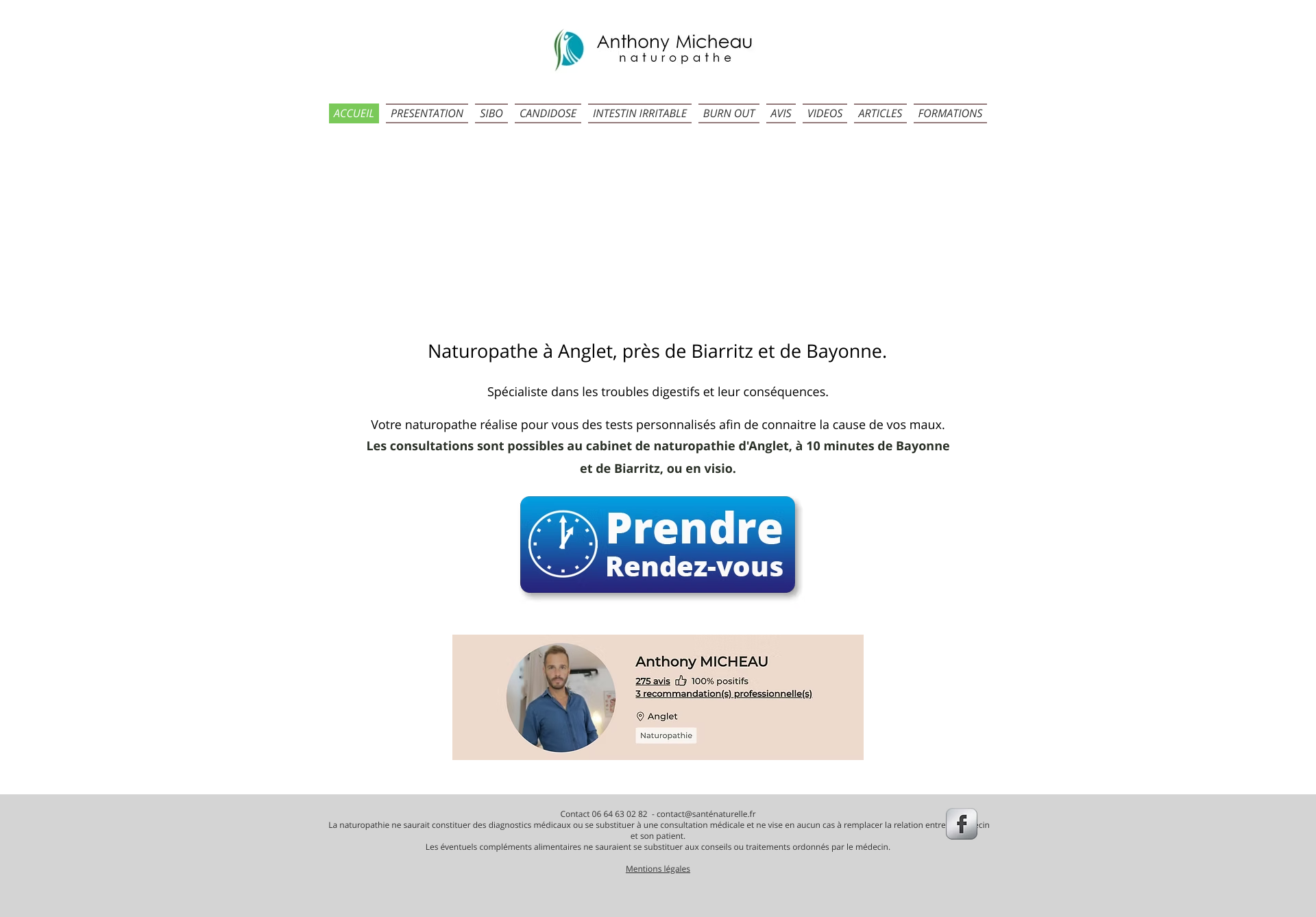 Aperçu du site