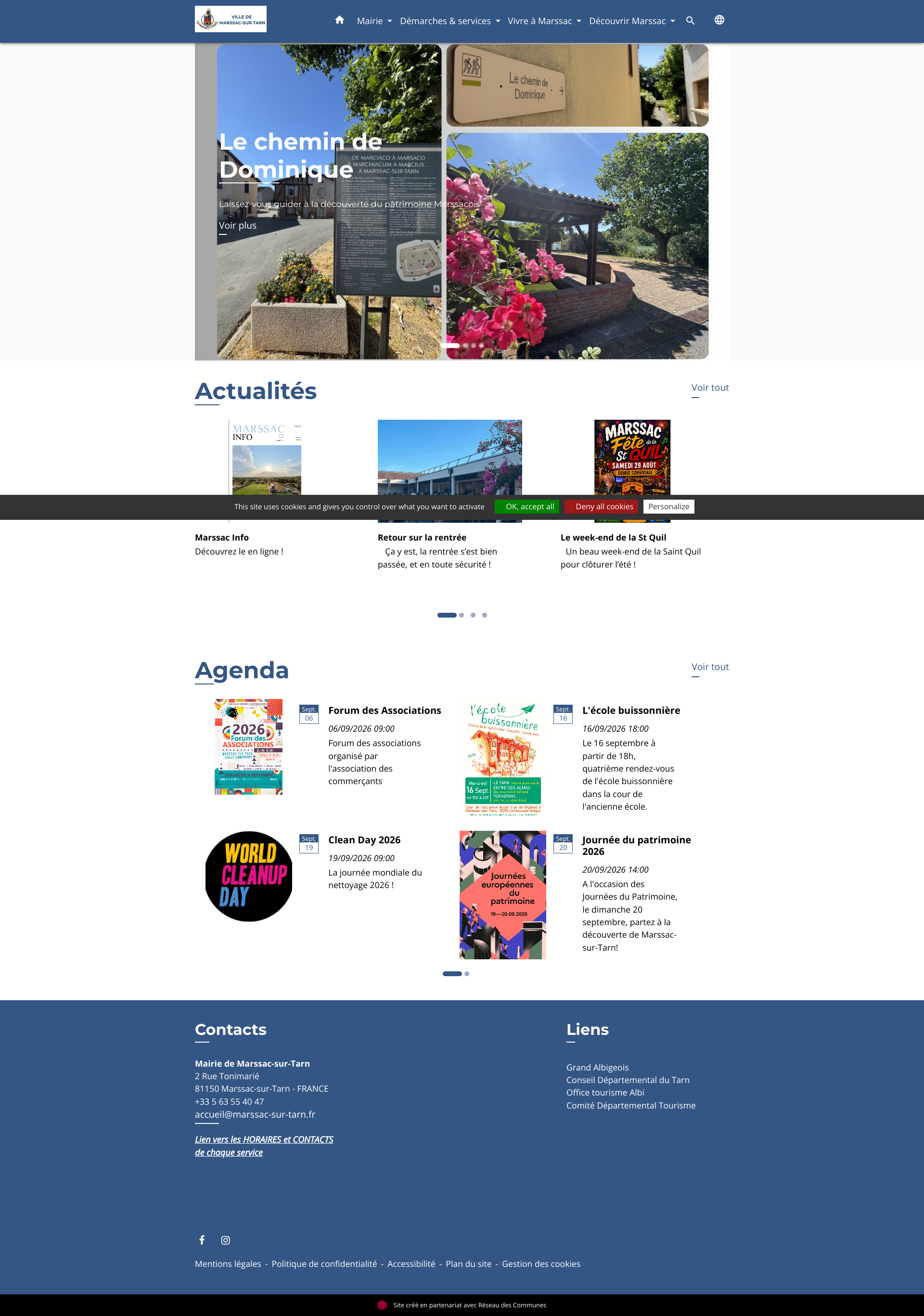 Aperçu du site