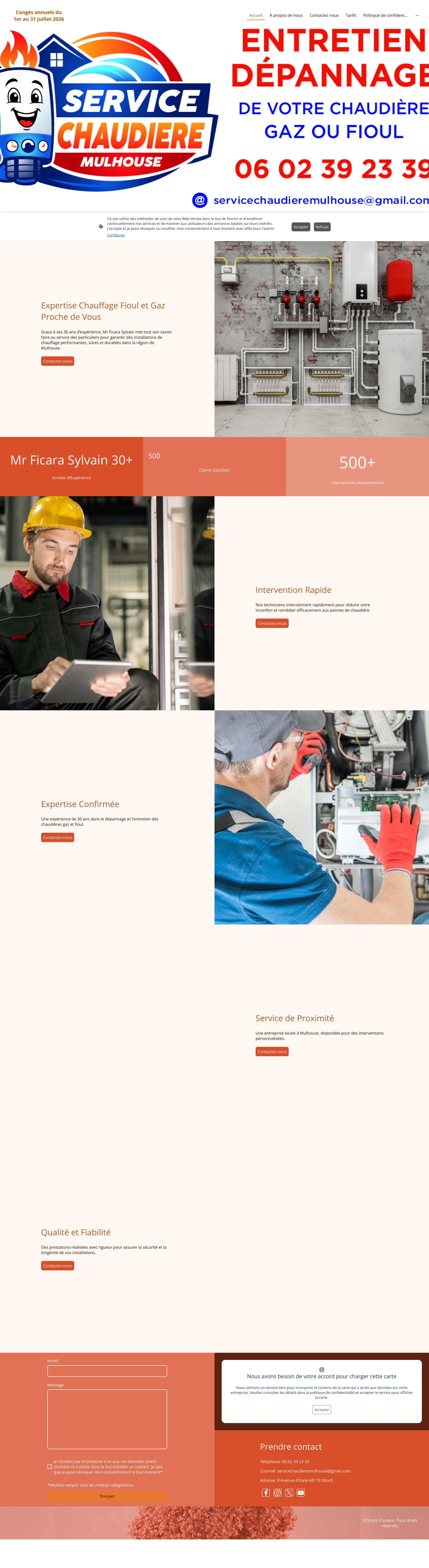 Aperçu du site