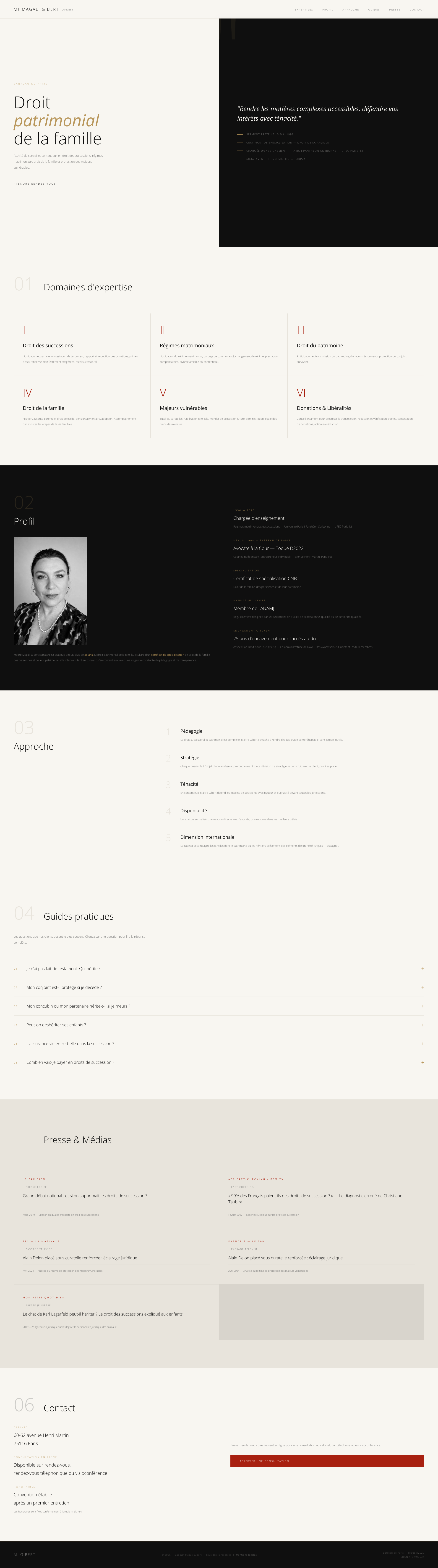 Aperçu du site