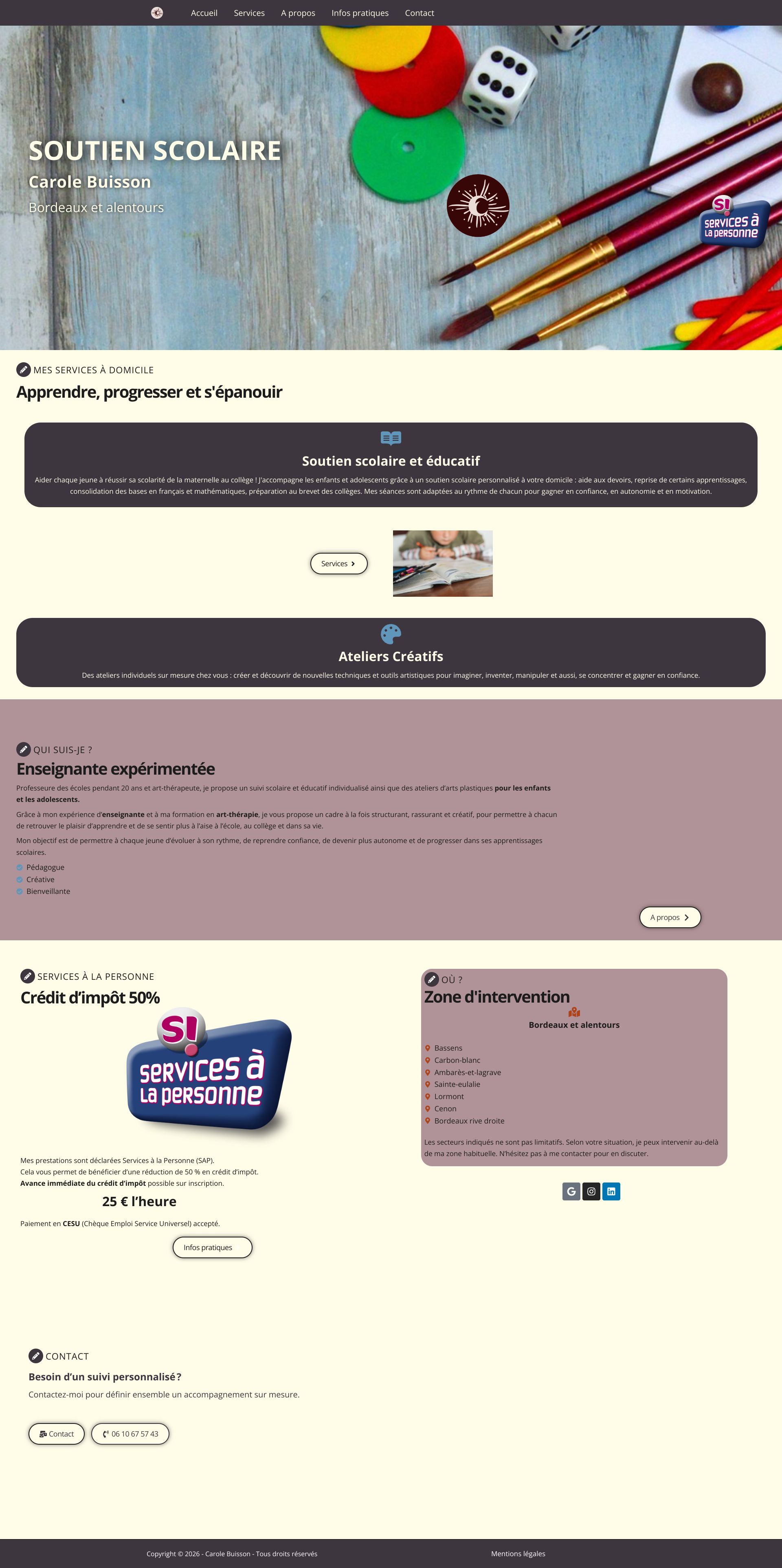 Aperçu du site