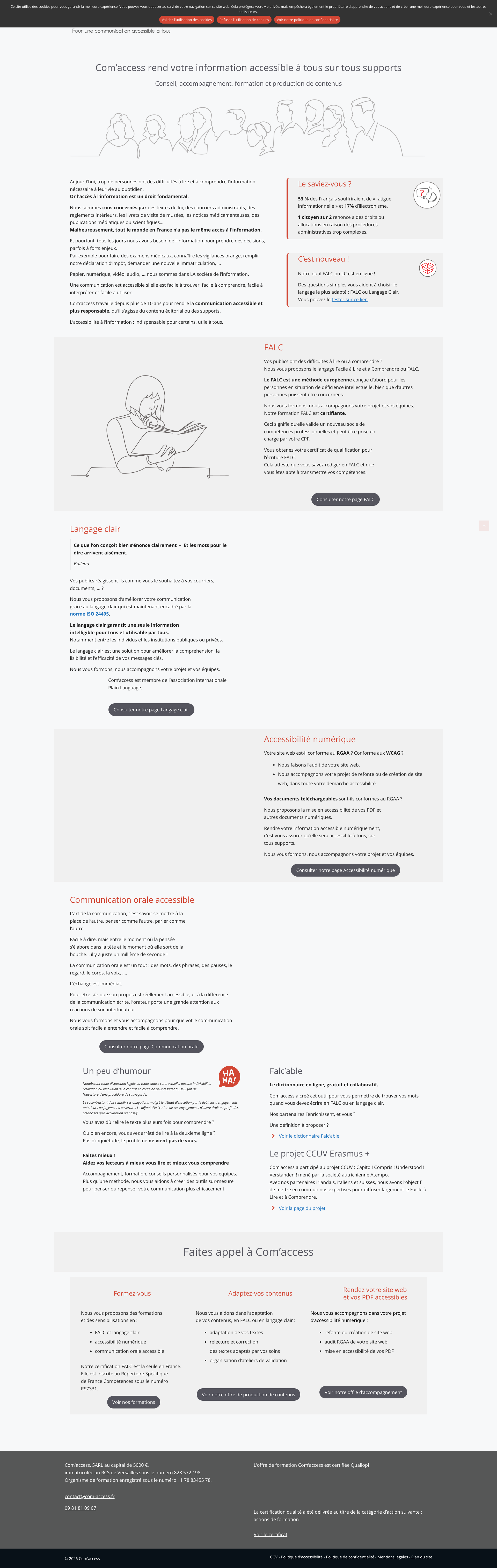 Aperçu du site