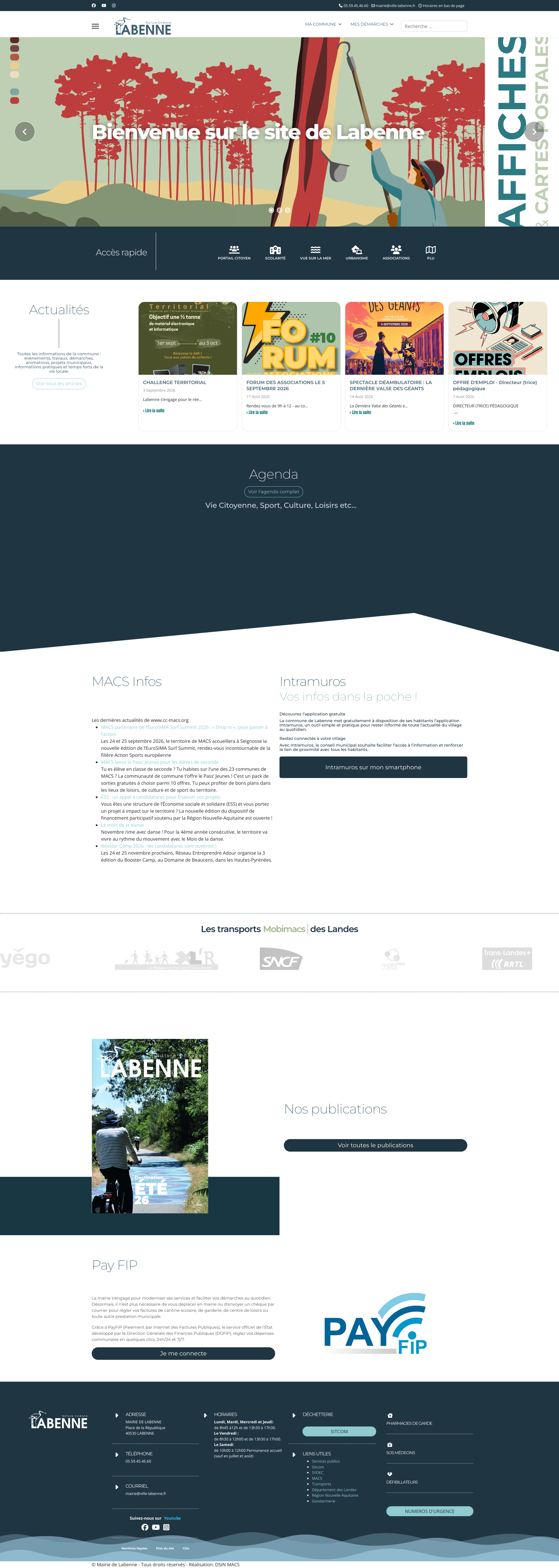 Aperçu du site