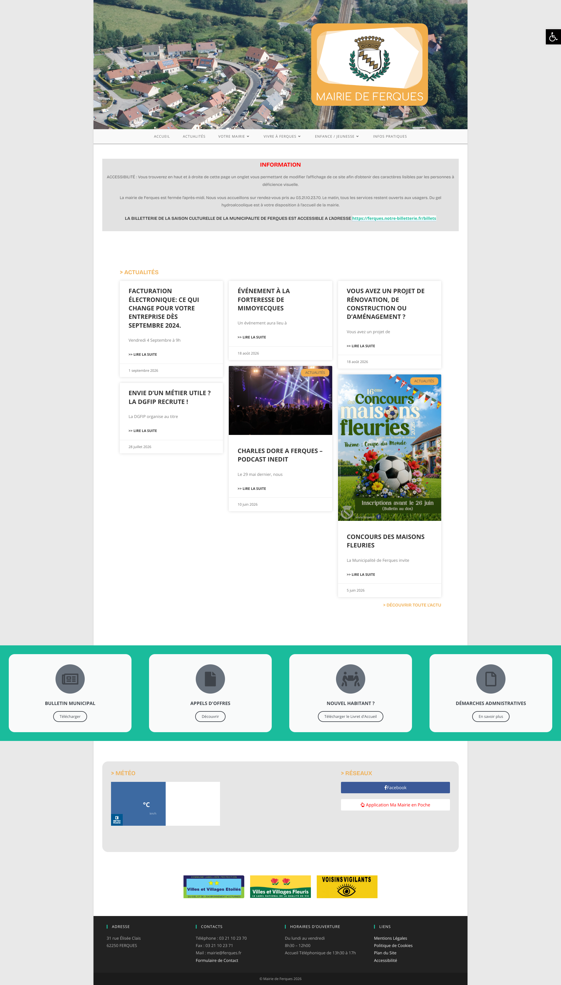 Aperçu du site