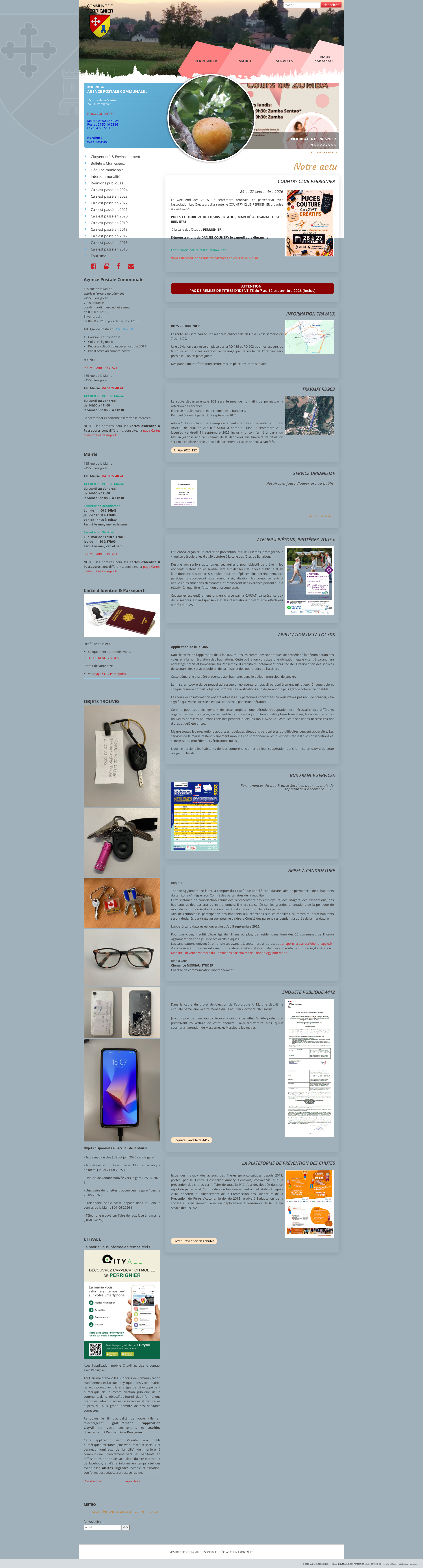 Aperçu du site
