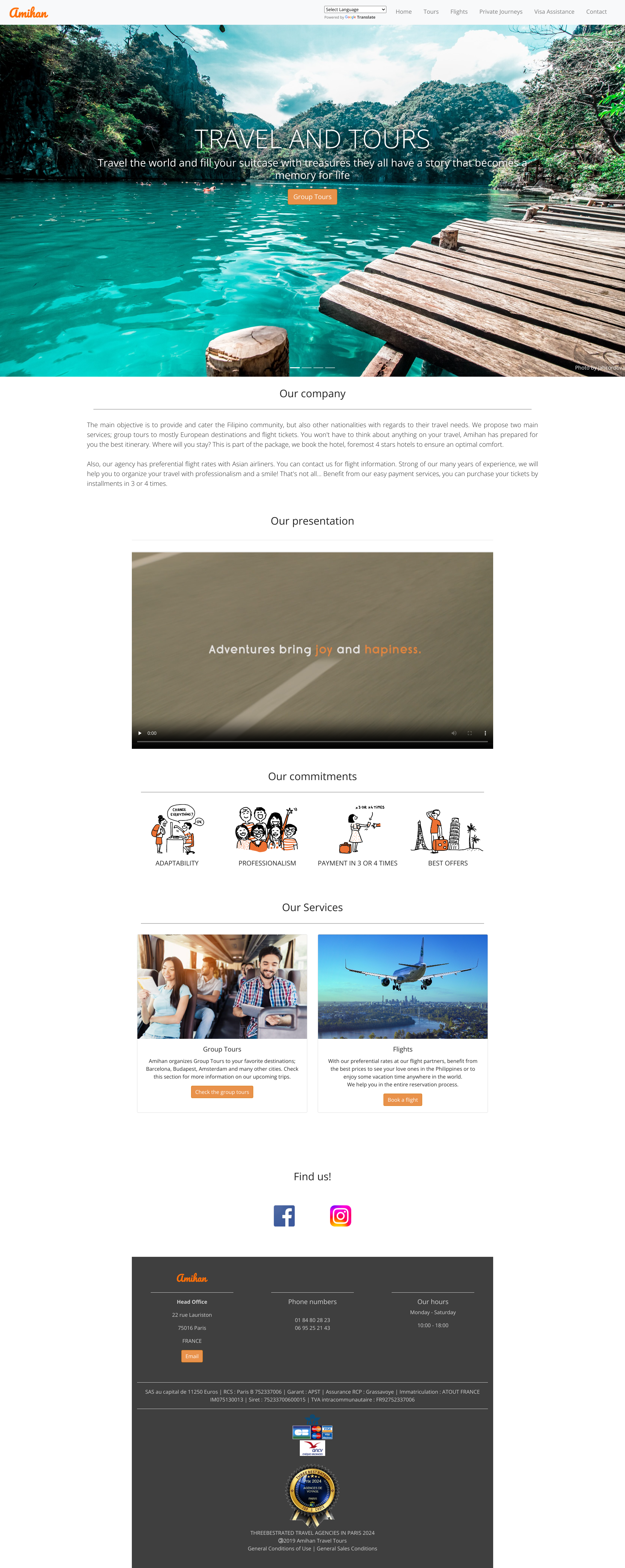 Aperçu du site