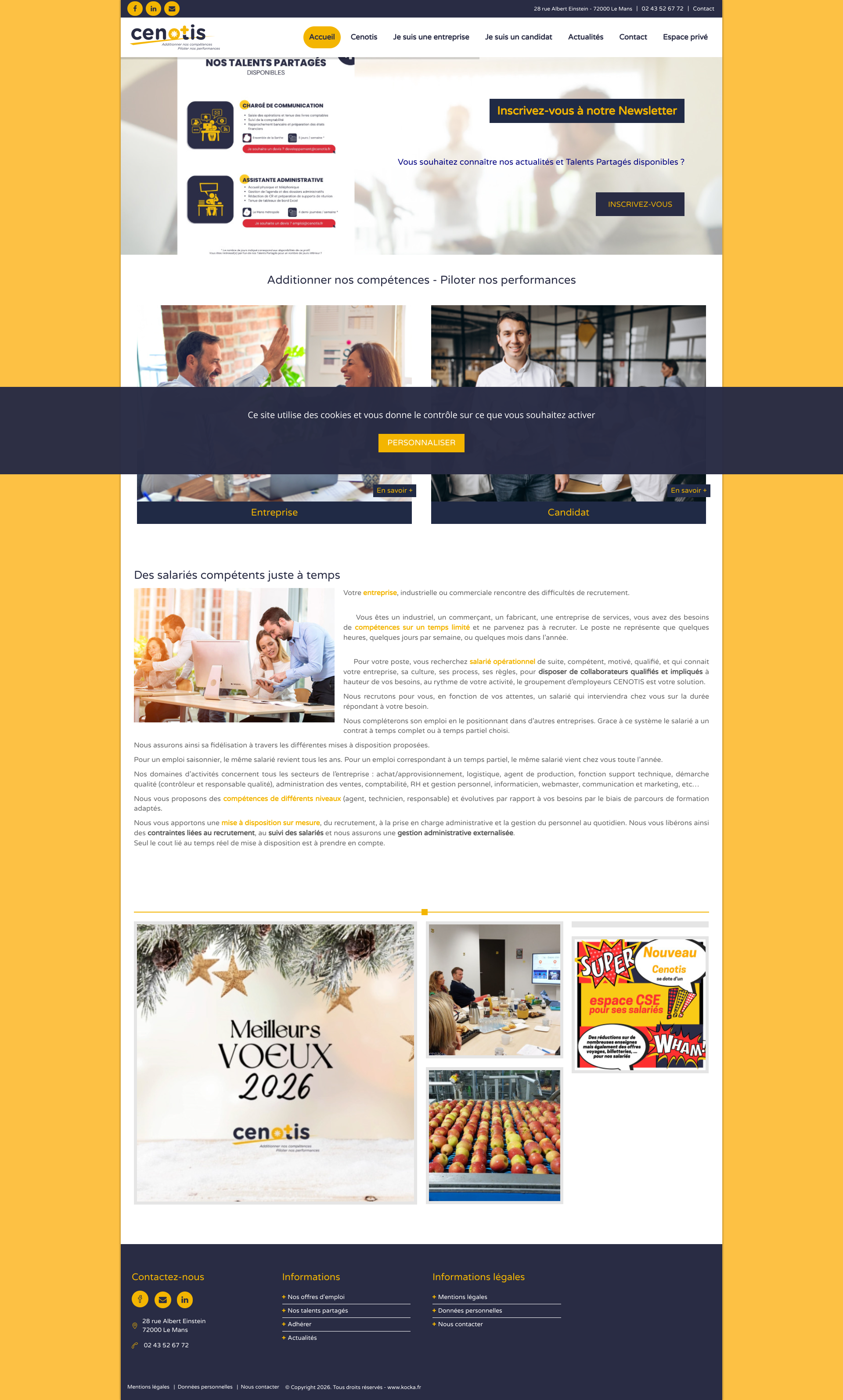 Aperçu du site