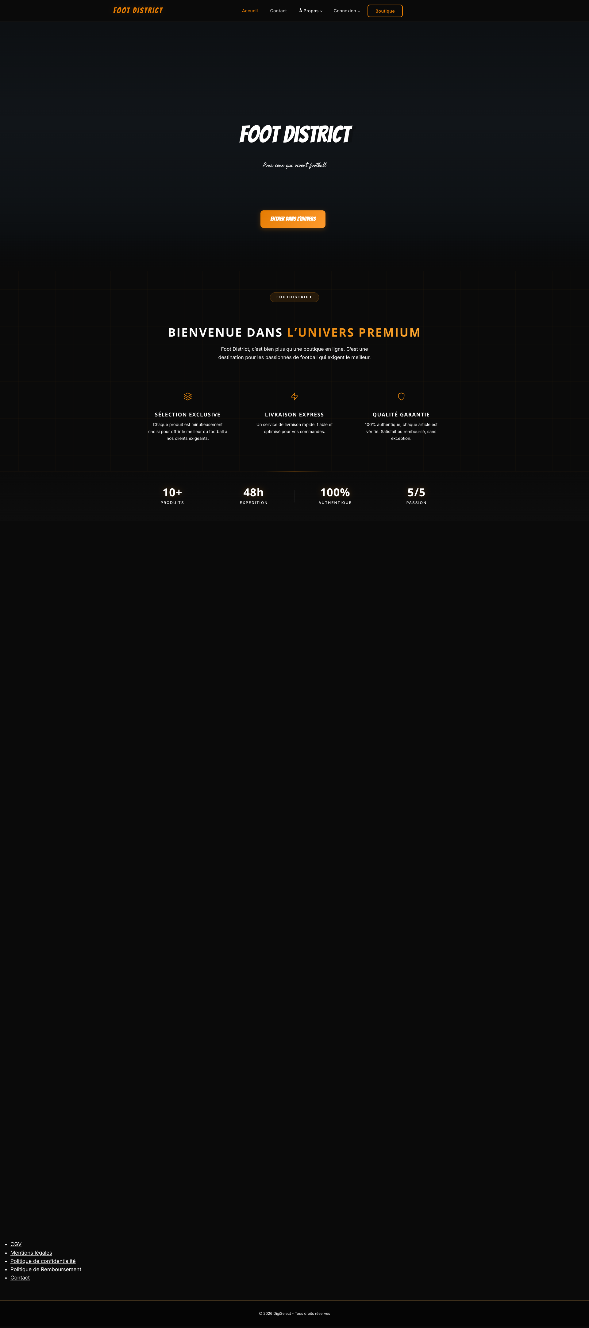 Aperçu du site