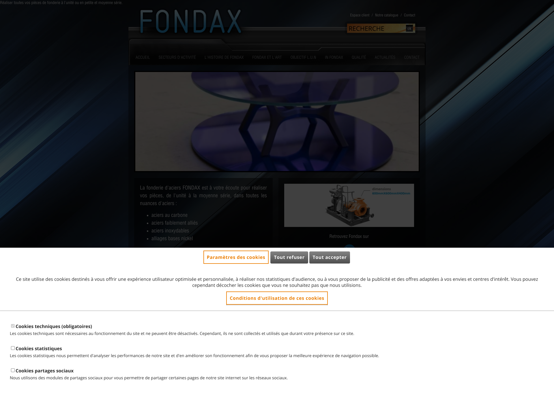 Aperçu du site