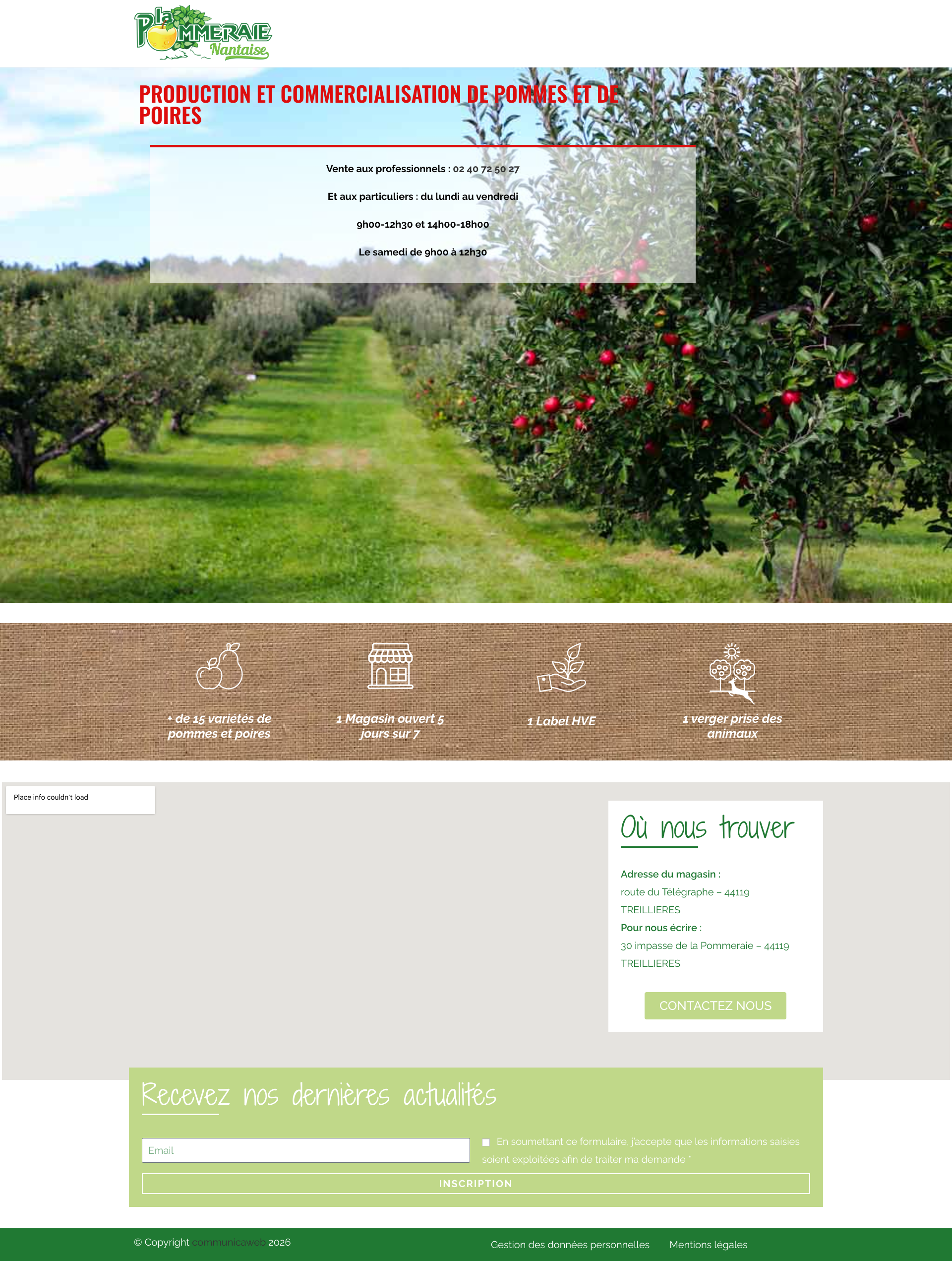 Aperçu du site