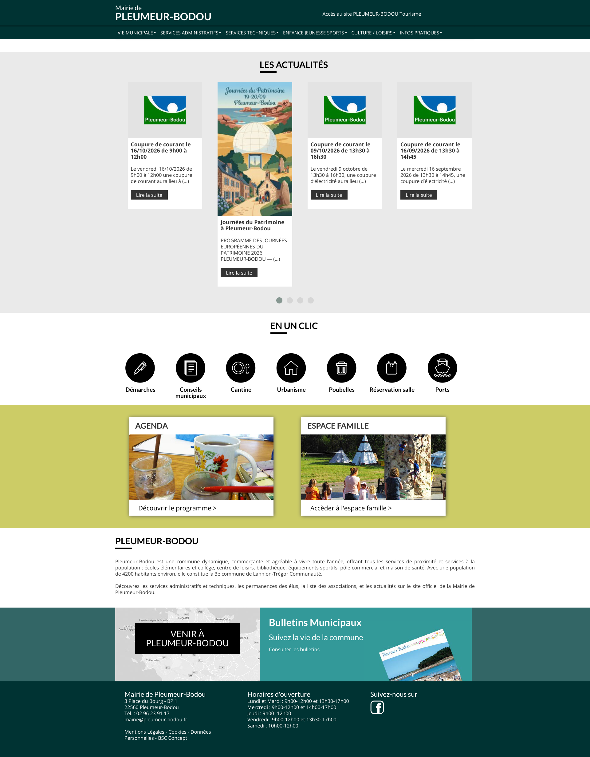 Aperçu du site