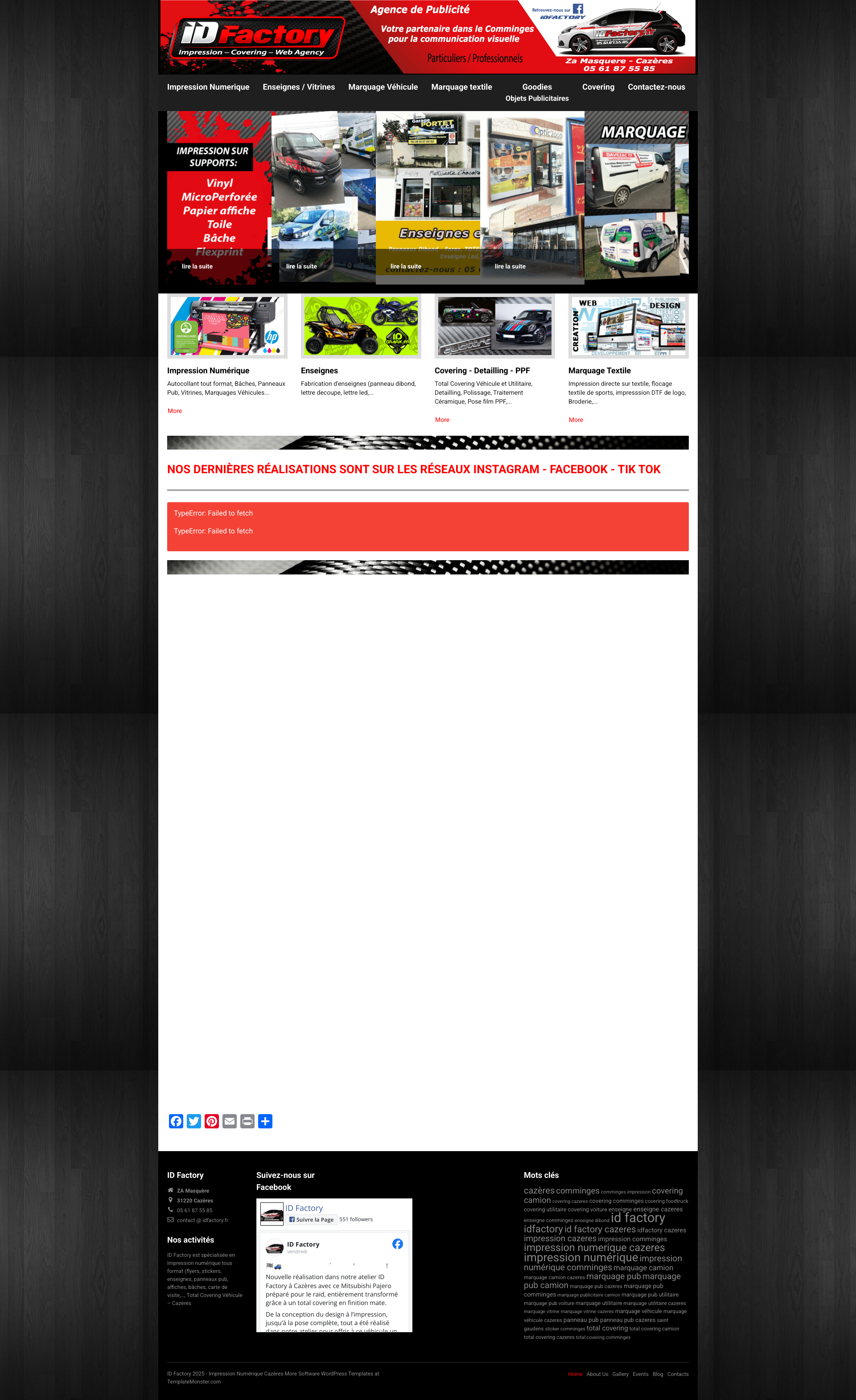 Aperçu du site