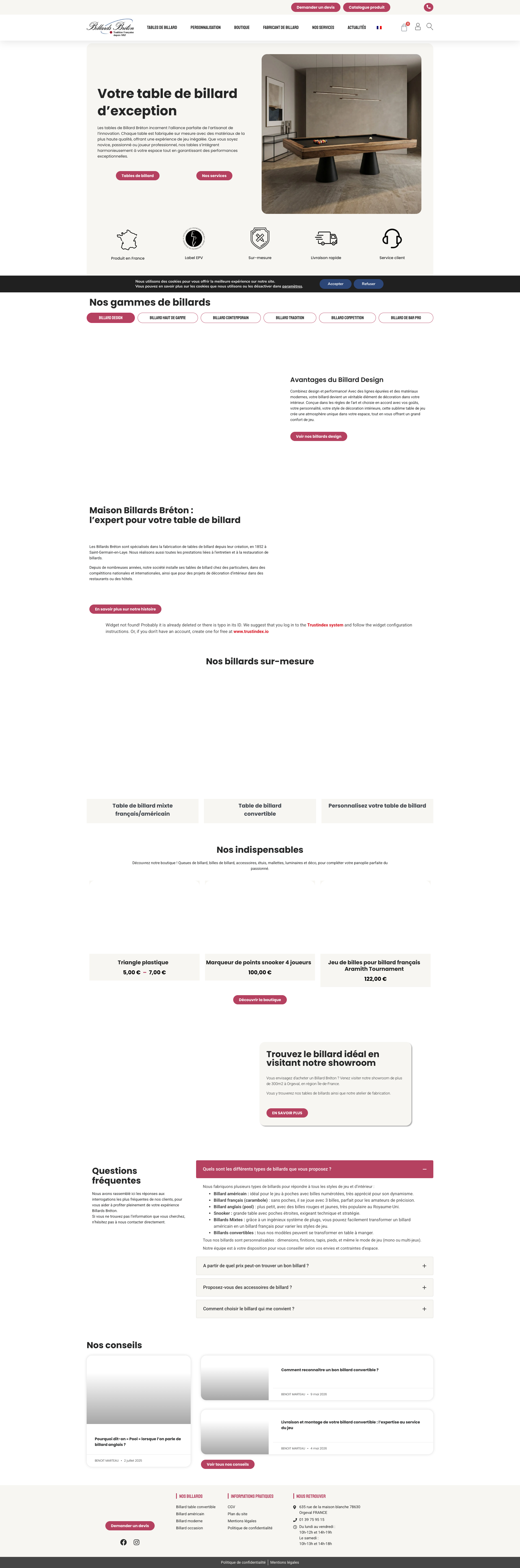 Aperçu du site