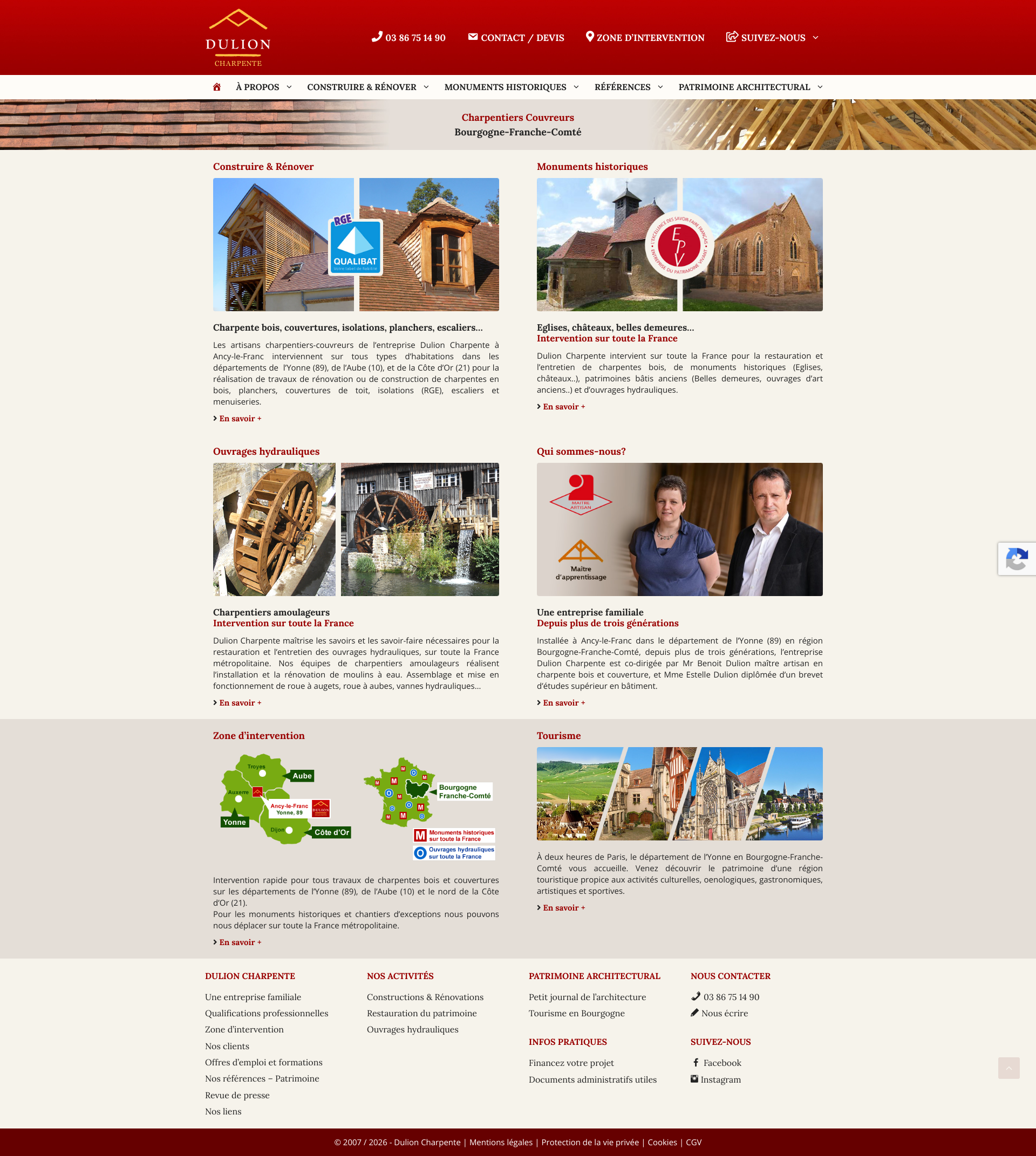 Aperçu du site