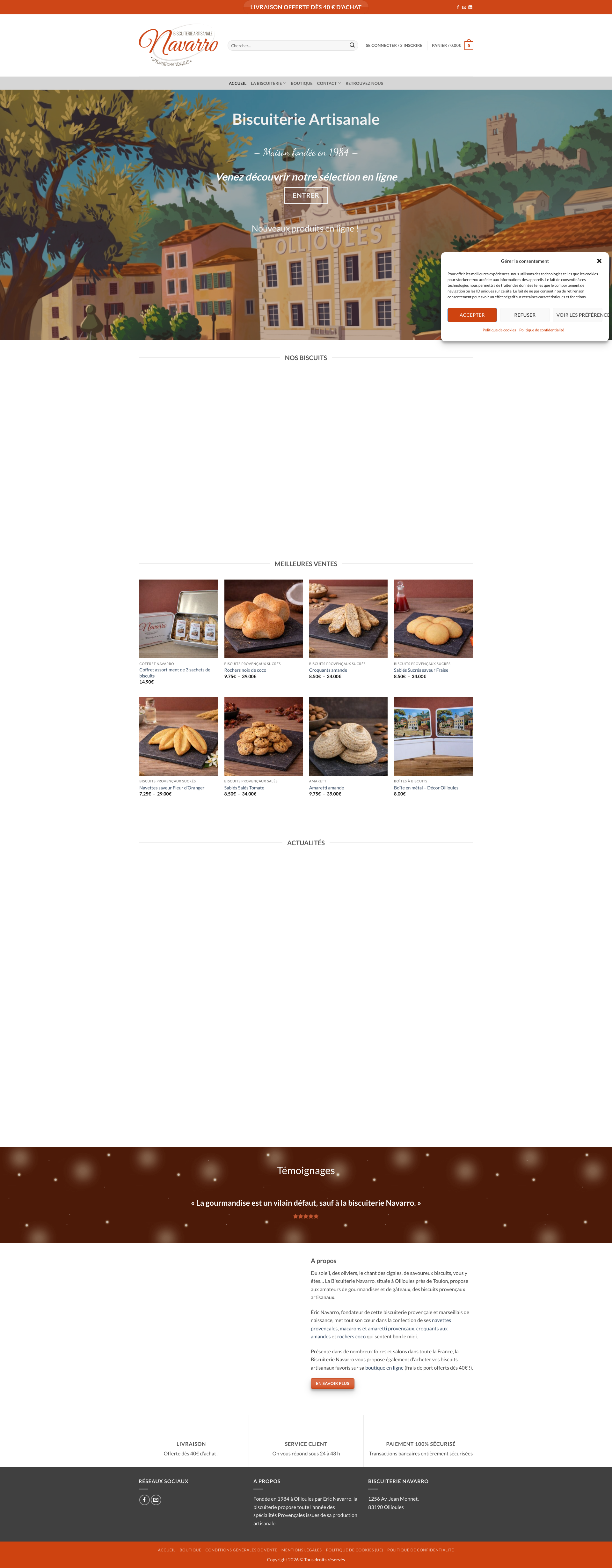 Aperçu du site