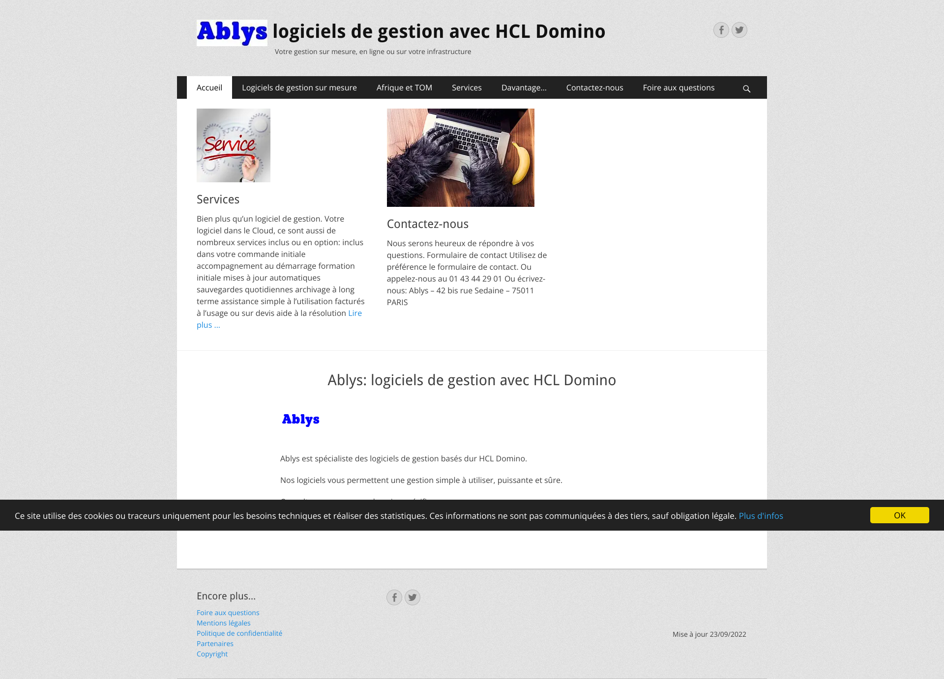 Aperçu du site