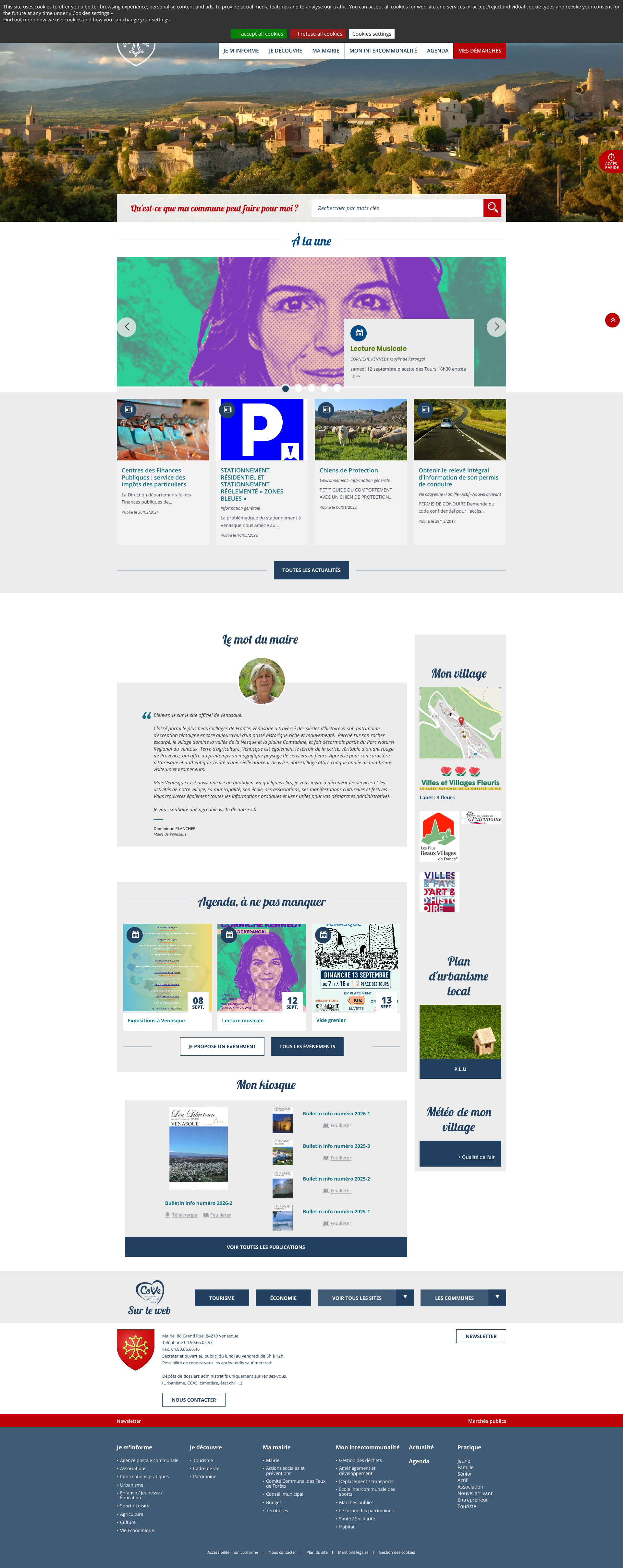 Aperçu du site