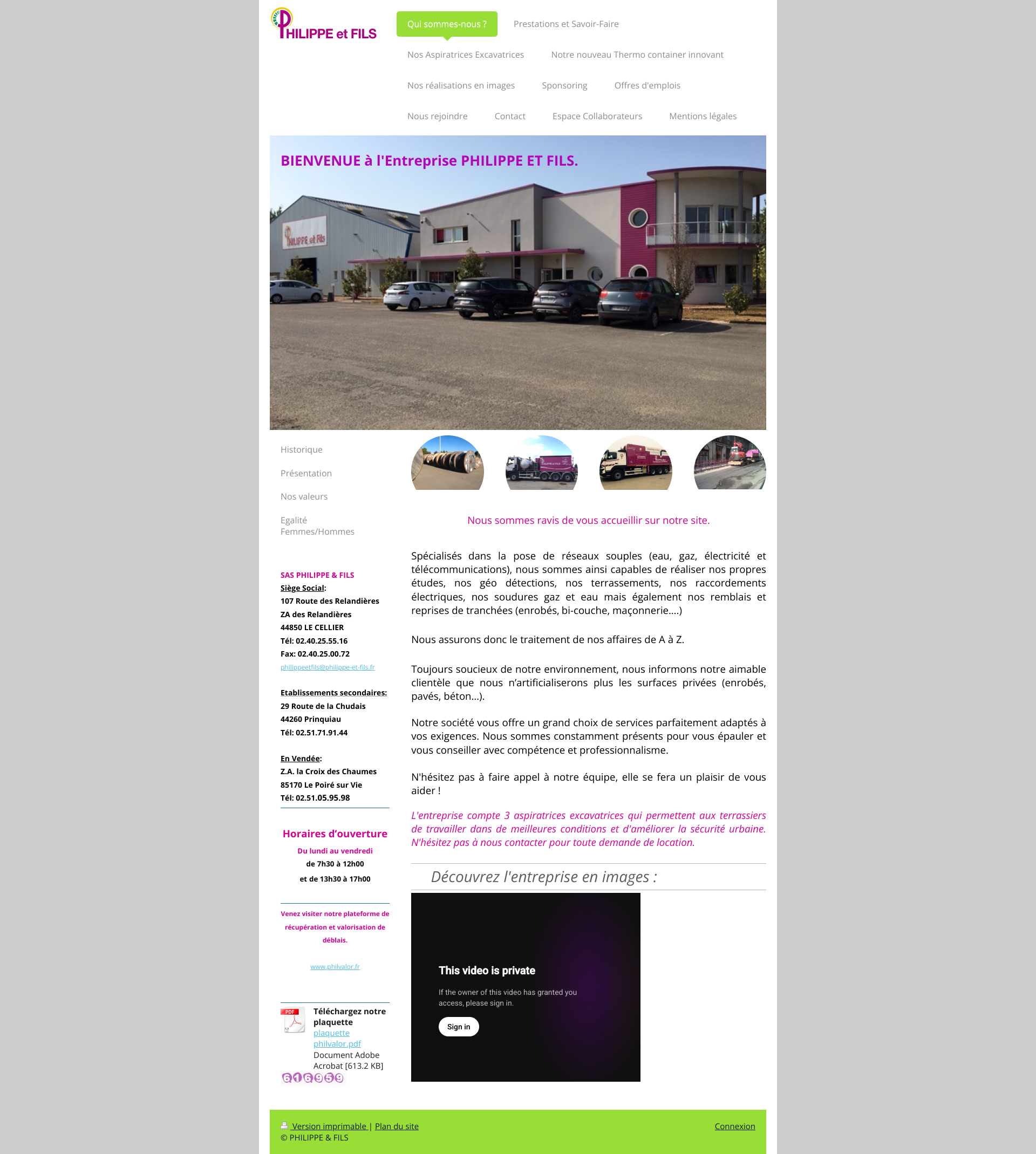 Aperçu du site