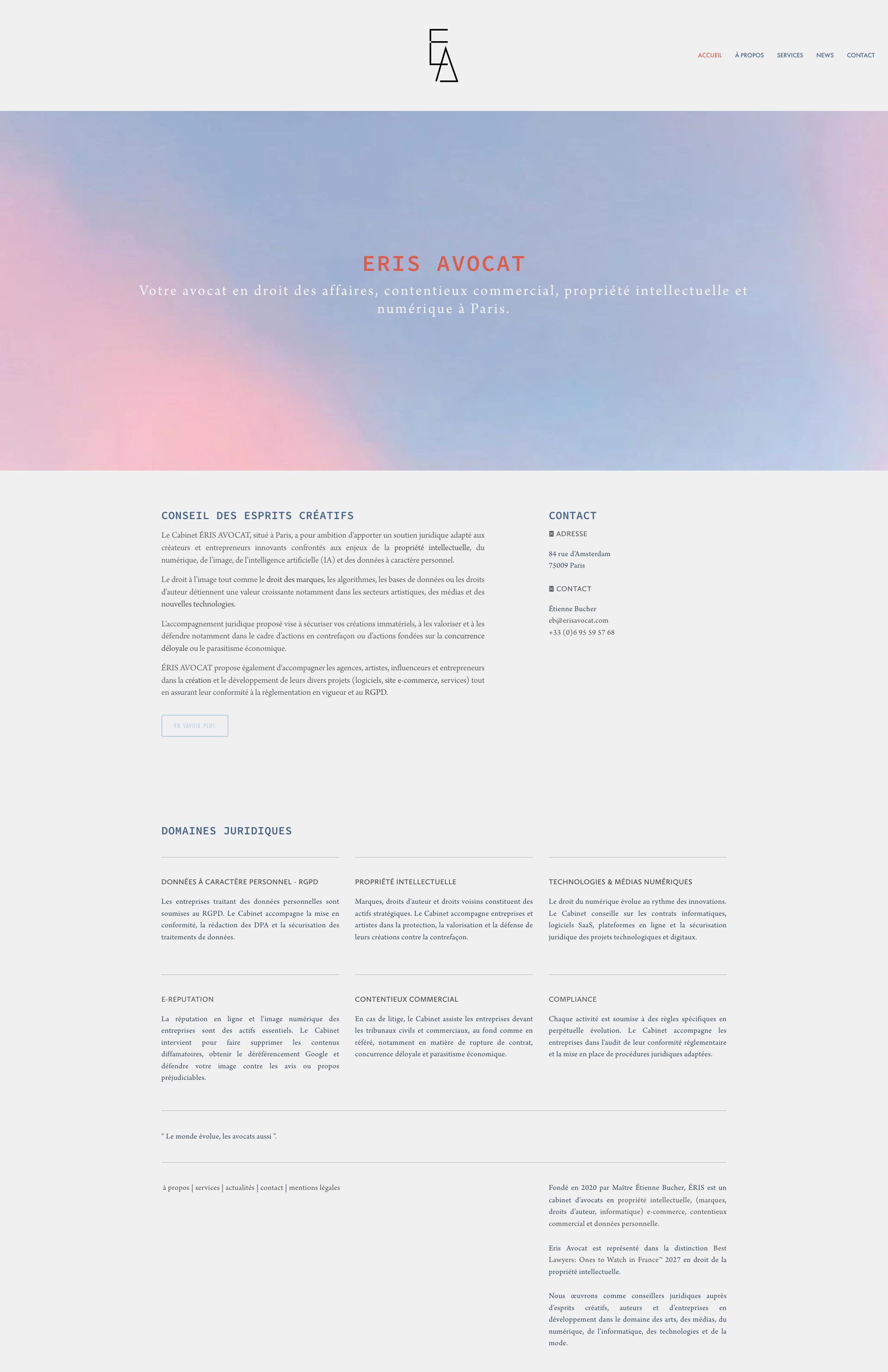 Aperçu du site
