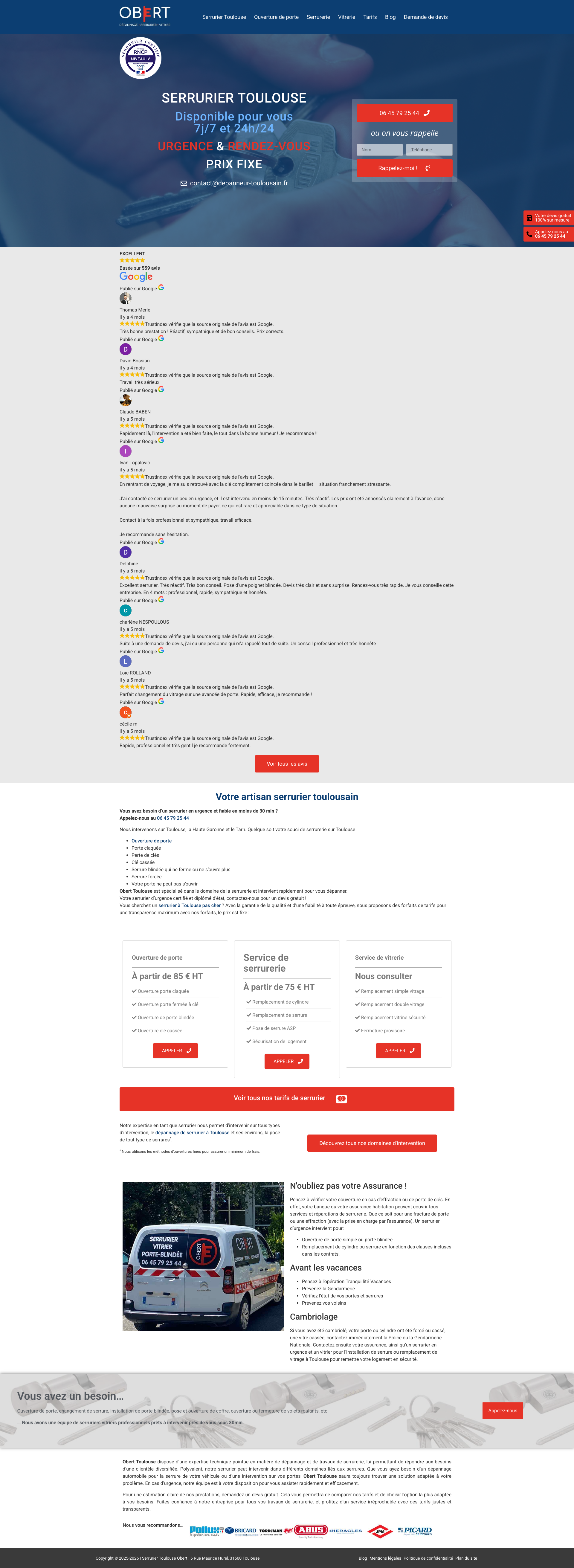 Aperçu du site