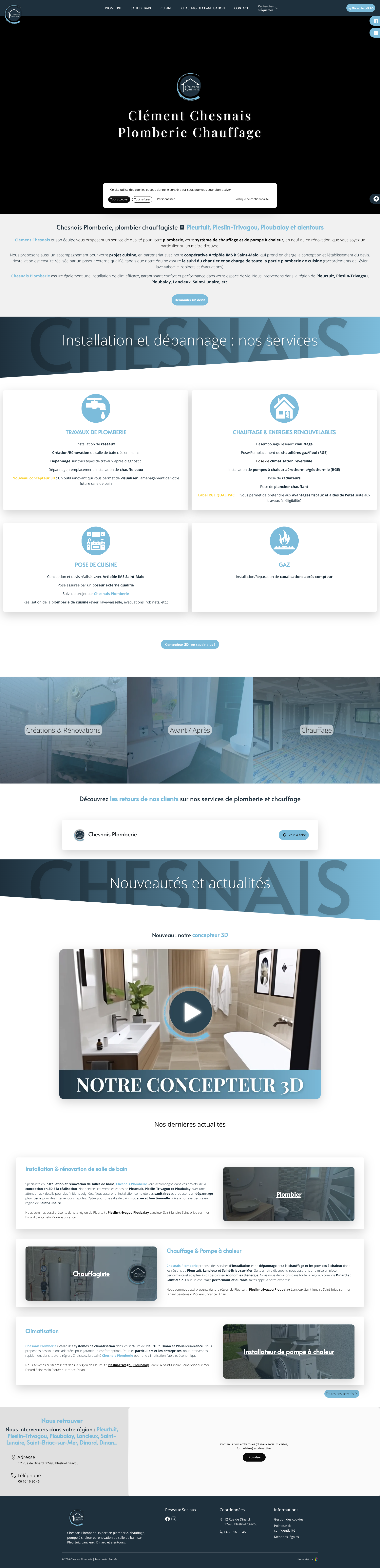 Aperçu du site