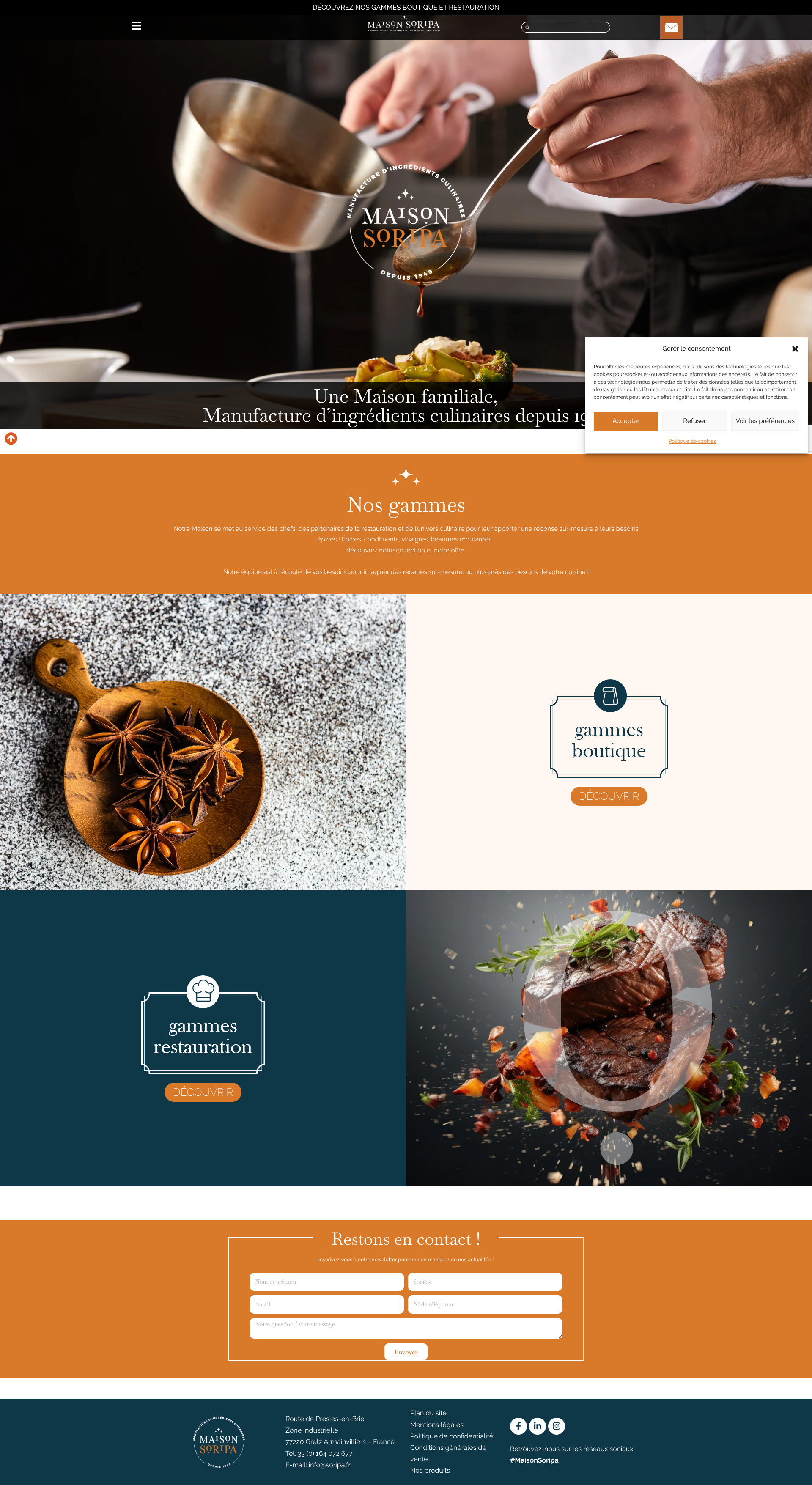 Aperçu du site
