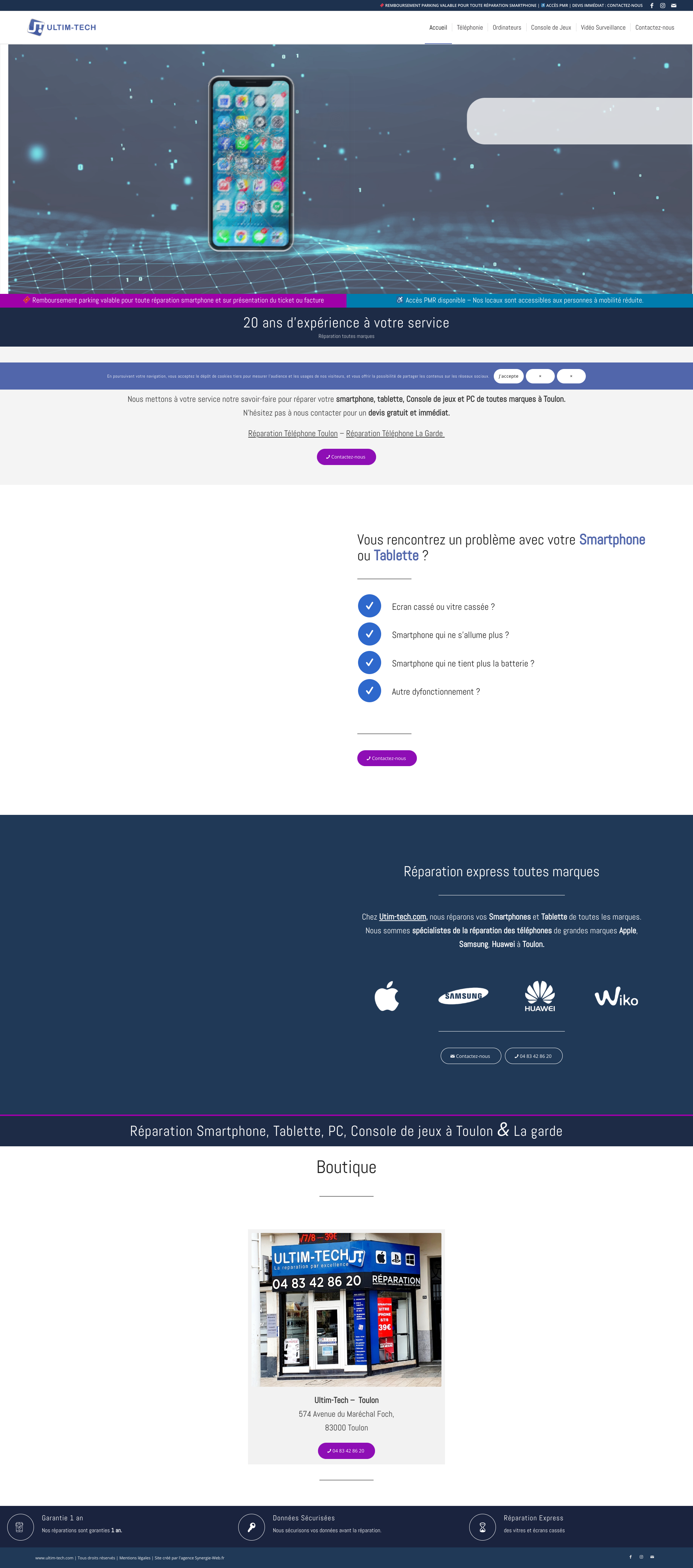 Aperçu du site