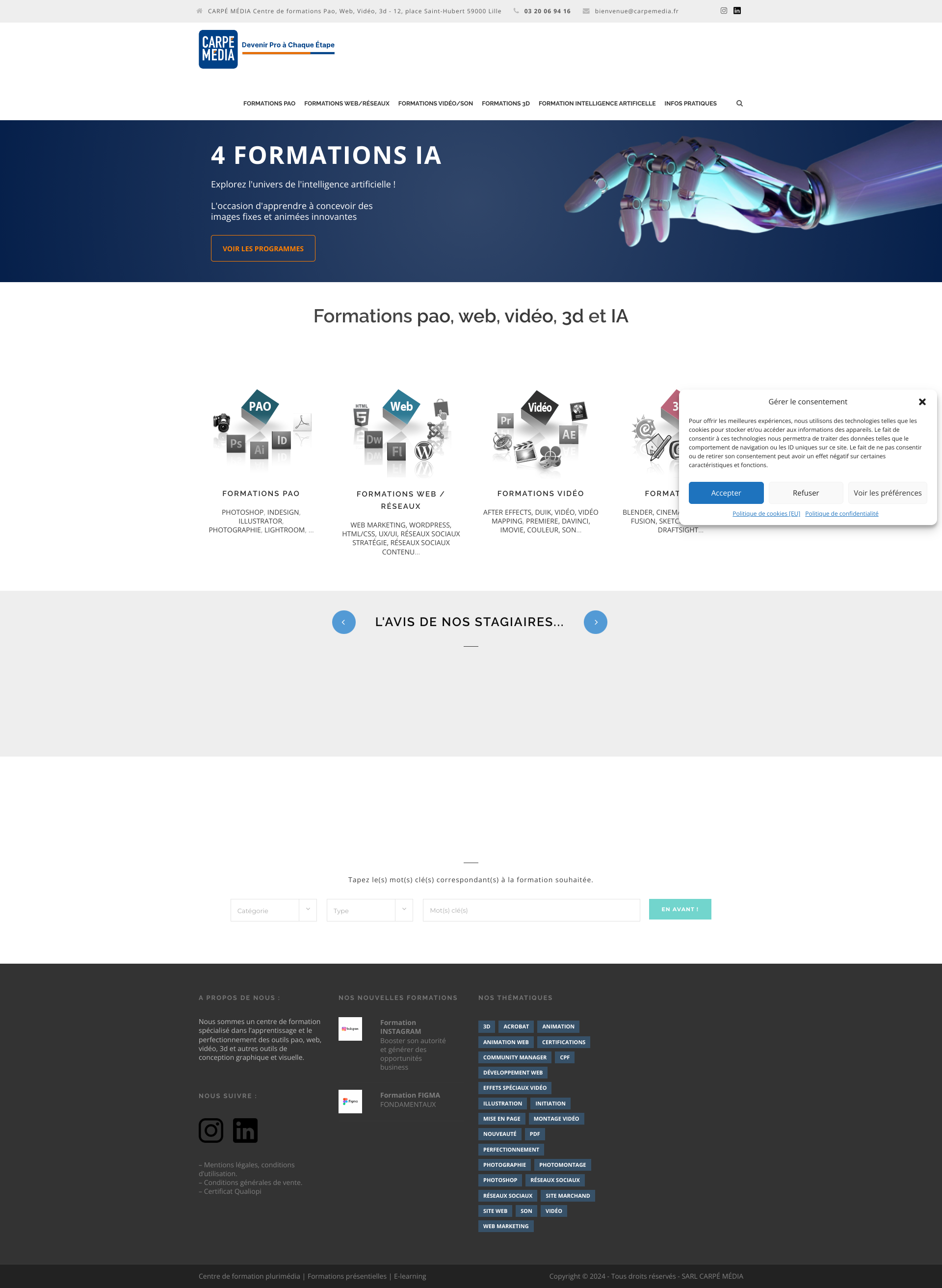Aperçu du site