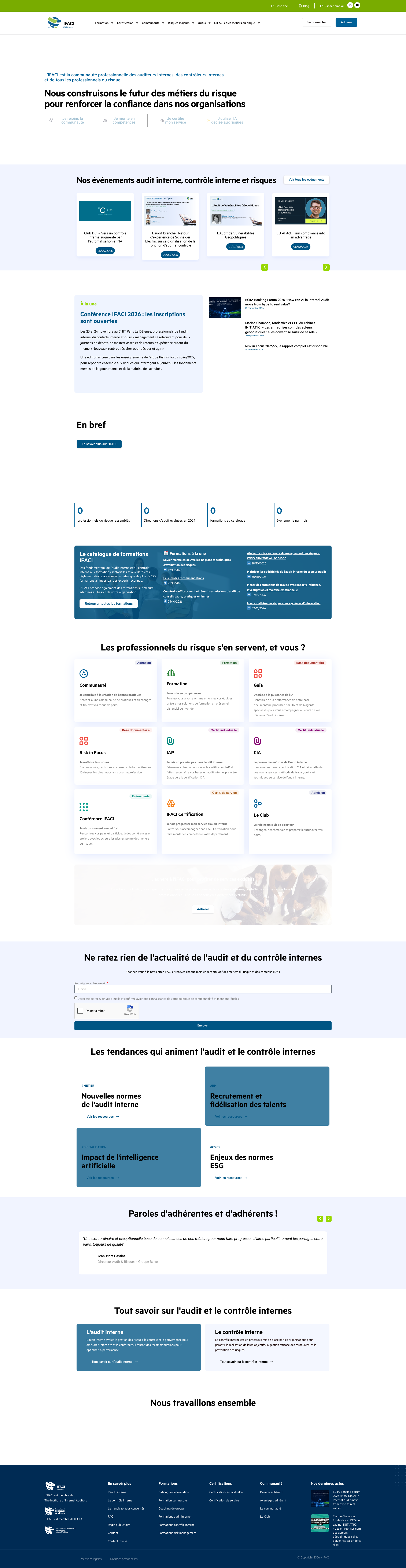 Aperçu du site