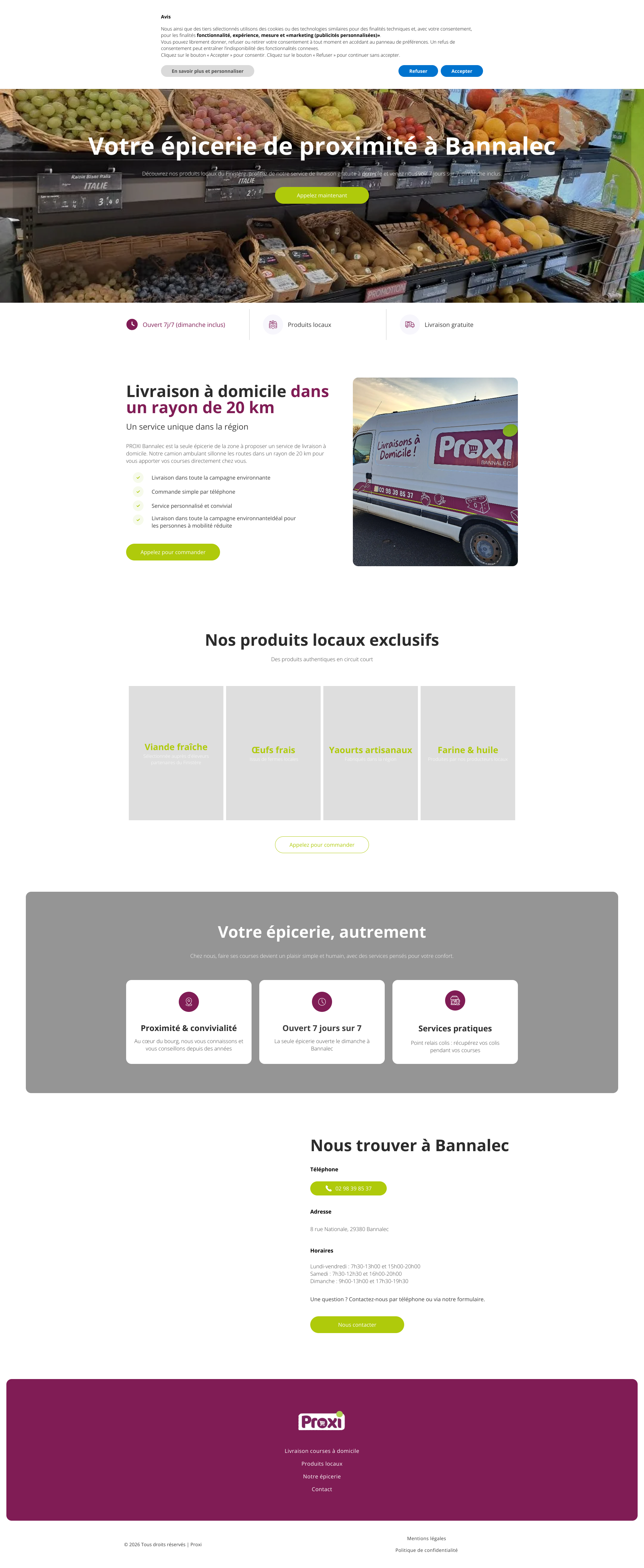 Aperçu du site