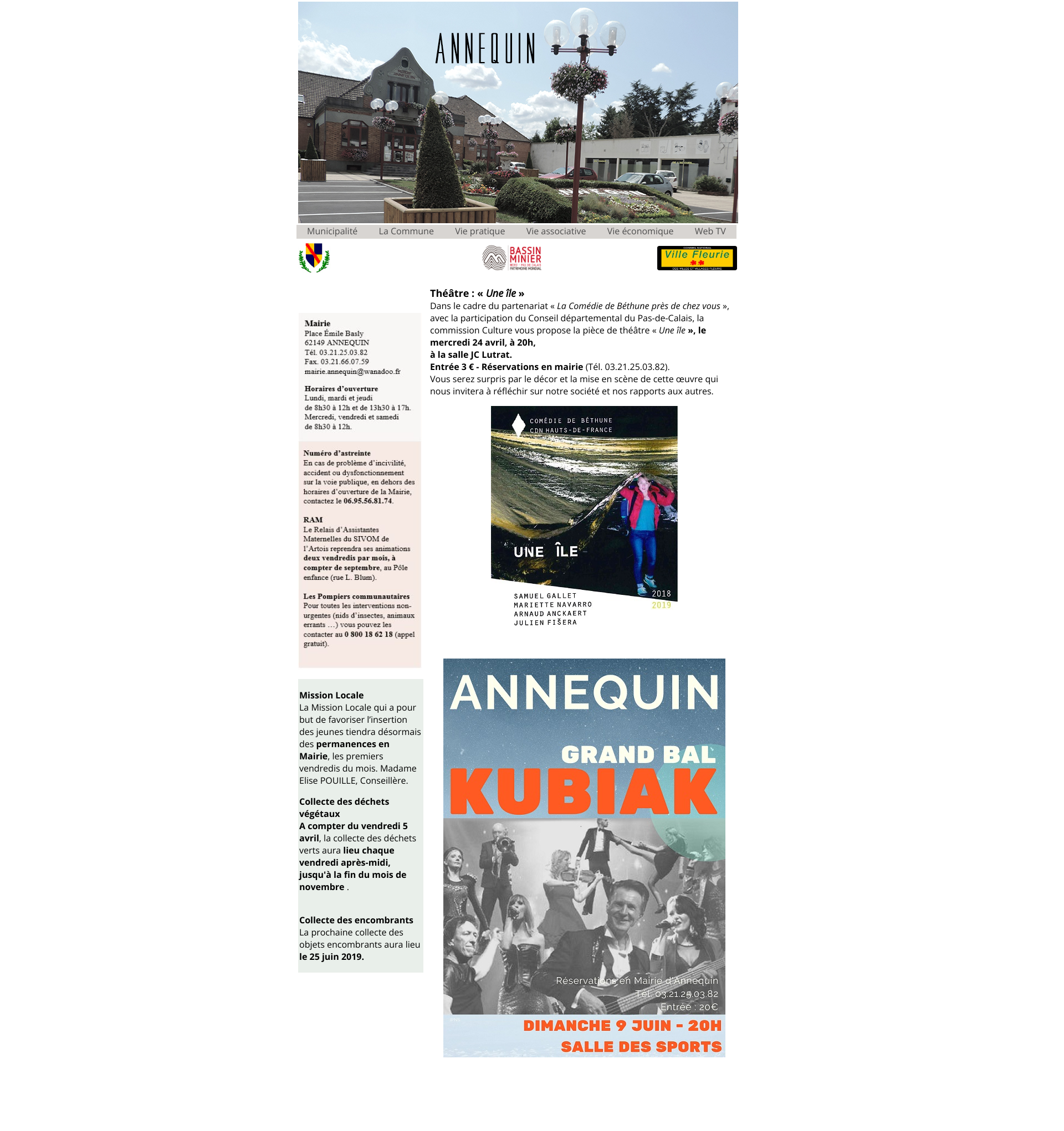 Aperçu du site
